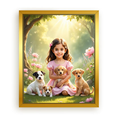 Save 33% When You Add A Frame To Your 16x20 'The Best Buds' Canvas Now