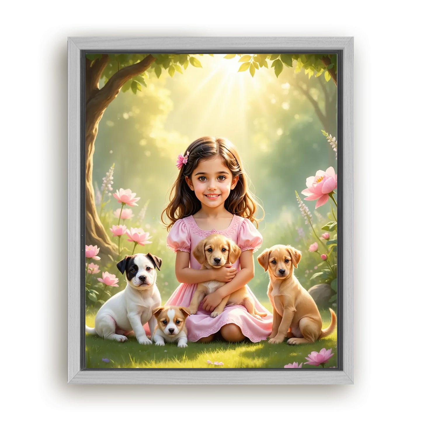 Save 33% When You Add A Frame To Your 16x20 'The Best Buds' Canvas Now
