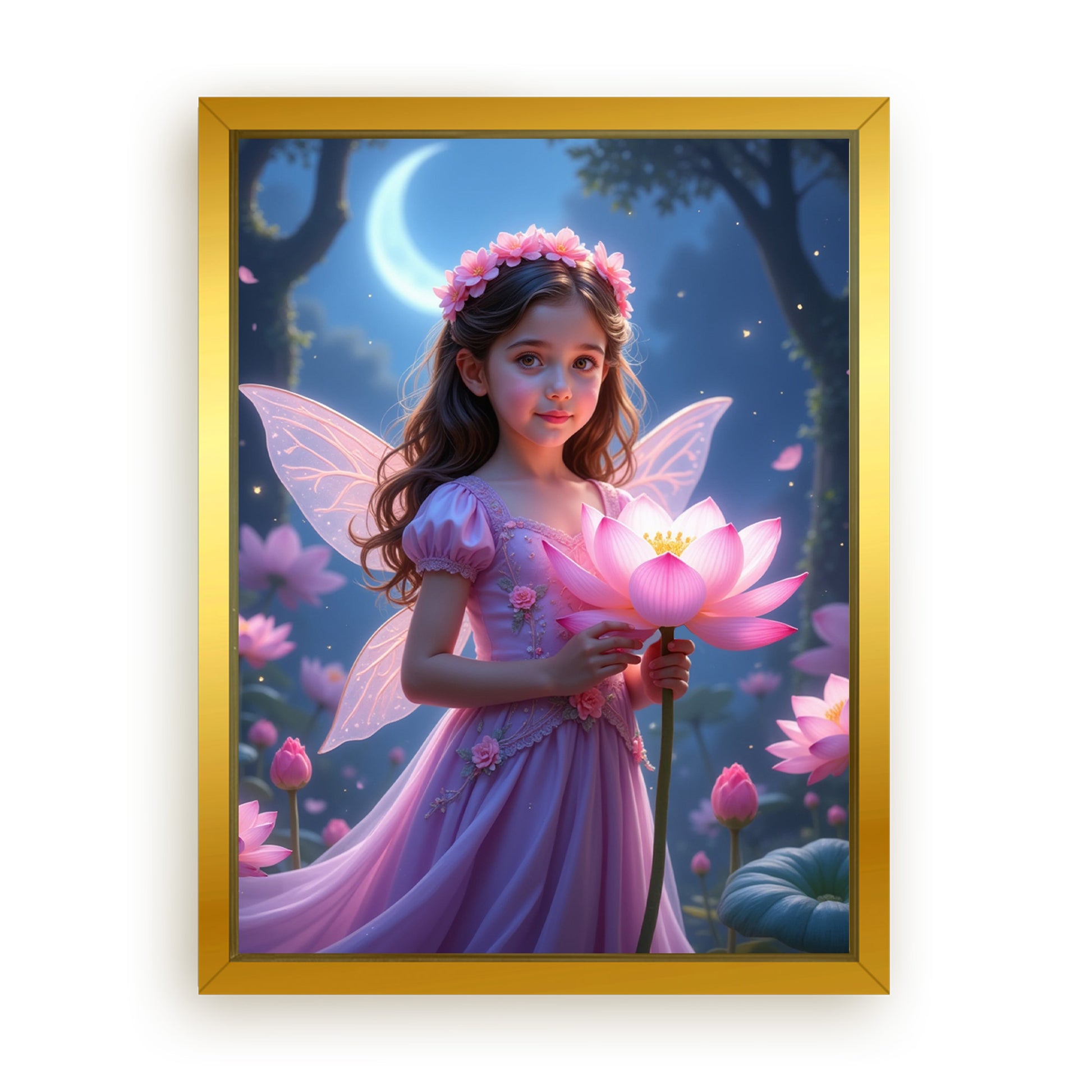 Save 33% When You Add A Frame To Your 12x16 'The Fairy Bloom' Canvas Now