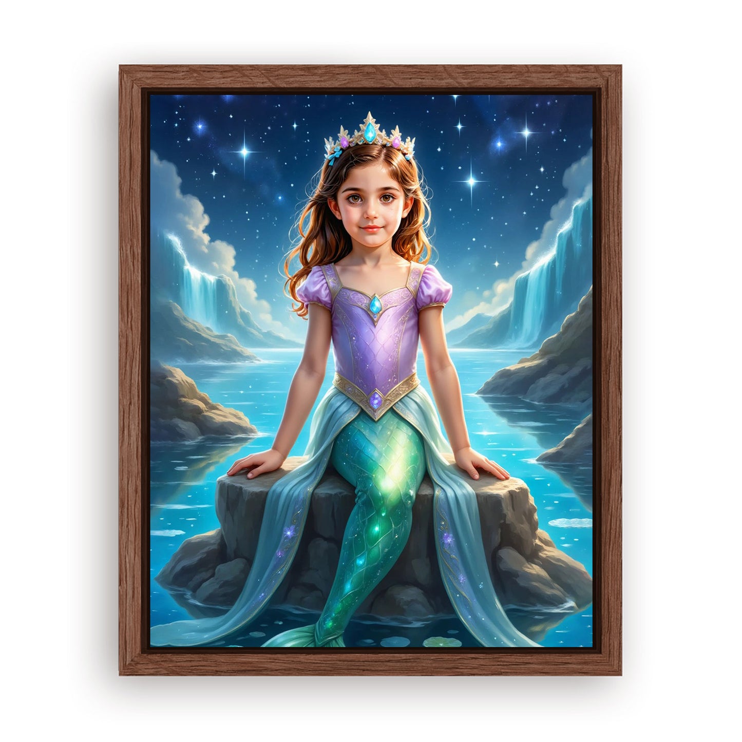 Save 33% When You Add A Frame To Your 10x08 'The Sea Sparkle' Canvas Now