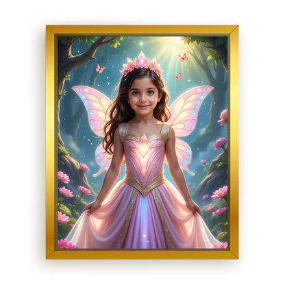 Save 33% When You Add A Frame To Your 10x08 'The Butterfly Belle' Canvas Now