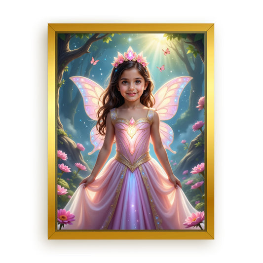 Save 33% When You Add A Frame To Your 18x24 'The Butterfly Belle' Canvas Now