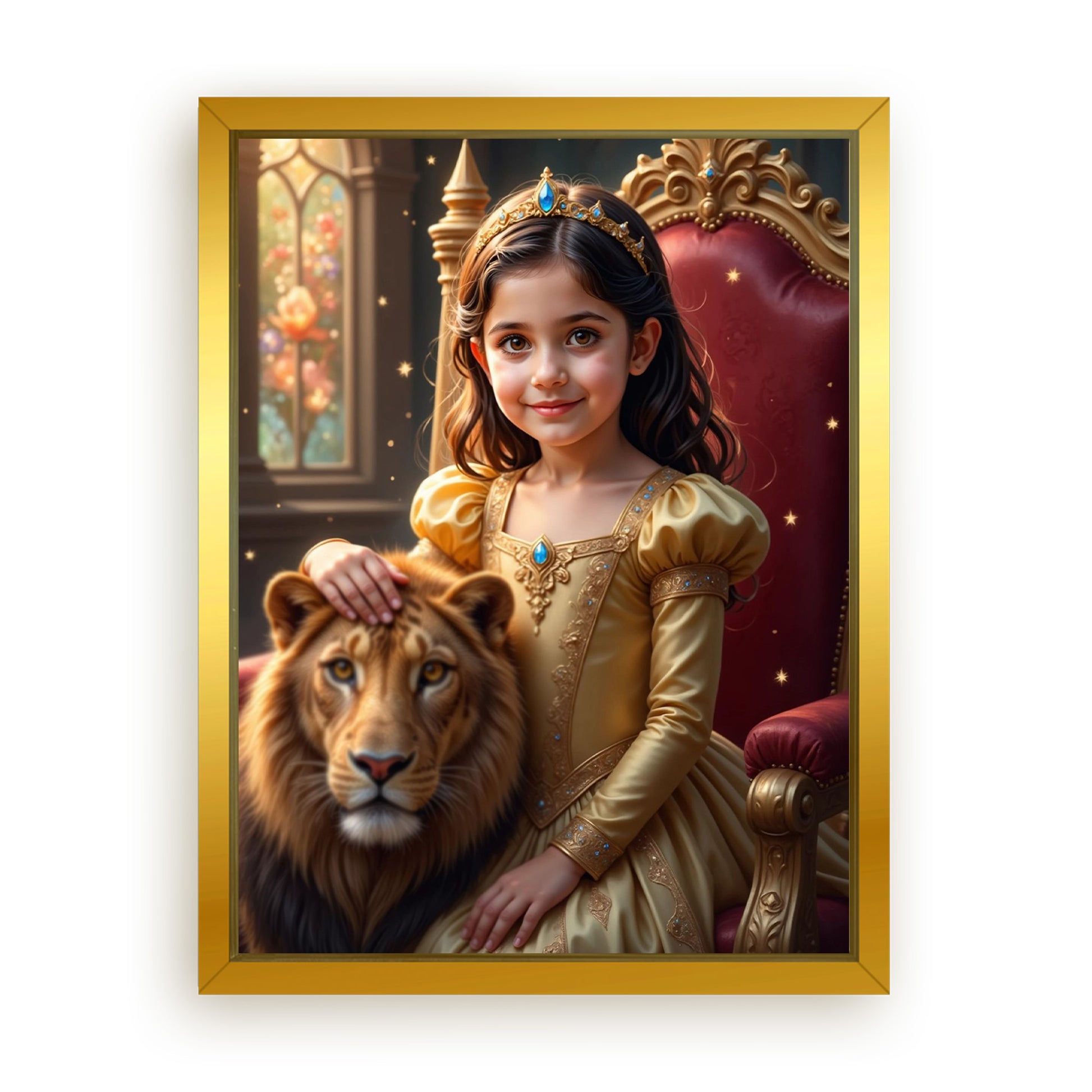 Save 33% When You Add A Frame To Your 18x24 'The Lionheart Princess' Canvas Now