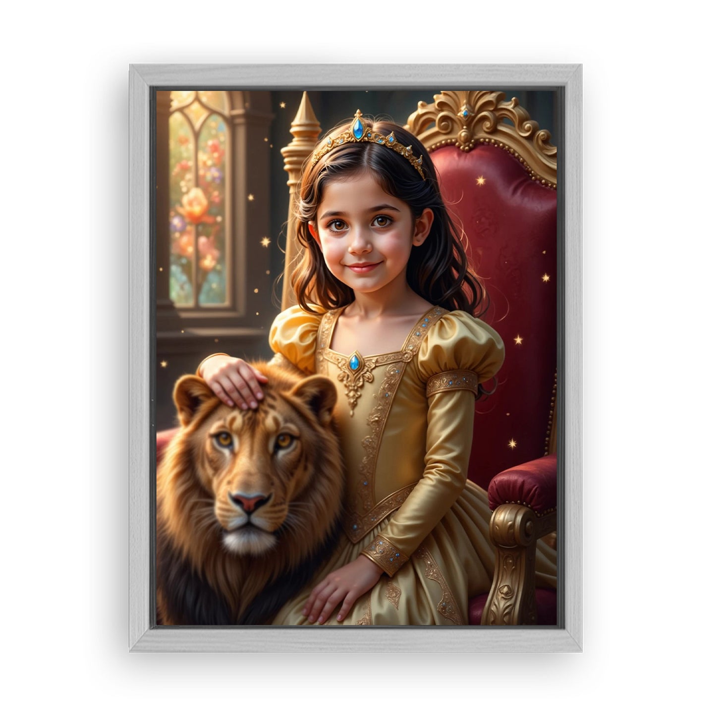 Save 33% When You Add A Frame To Your 12x16 'The Lionheart Princess' Canvas Now