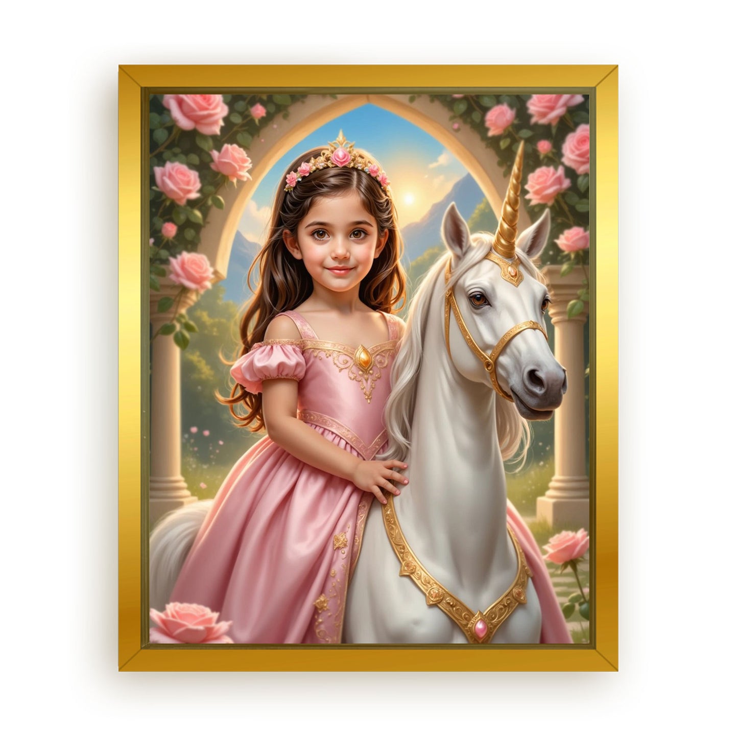 Save 33% When You Add A Frame To Your 10x08 'The Baby Unicorn Princess' Canvas Now