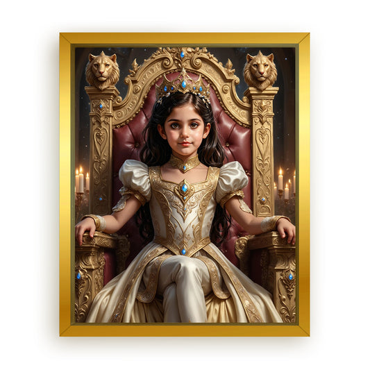 Make Your 16x20 Inches 'The Lionheart Queen' Canvas Even More Special, Add a Beautiful Premium Frame & Make It Truly Gift-Ready!