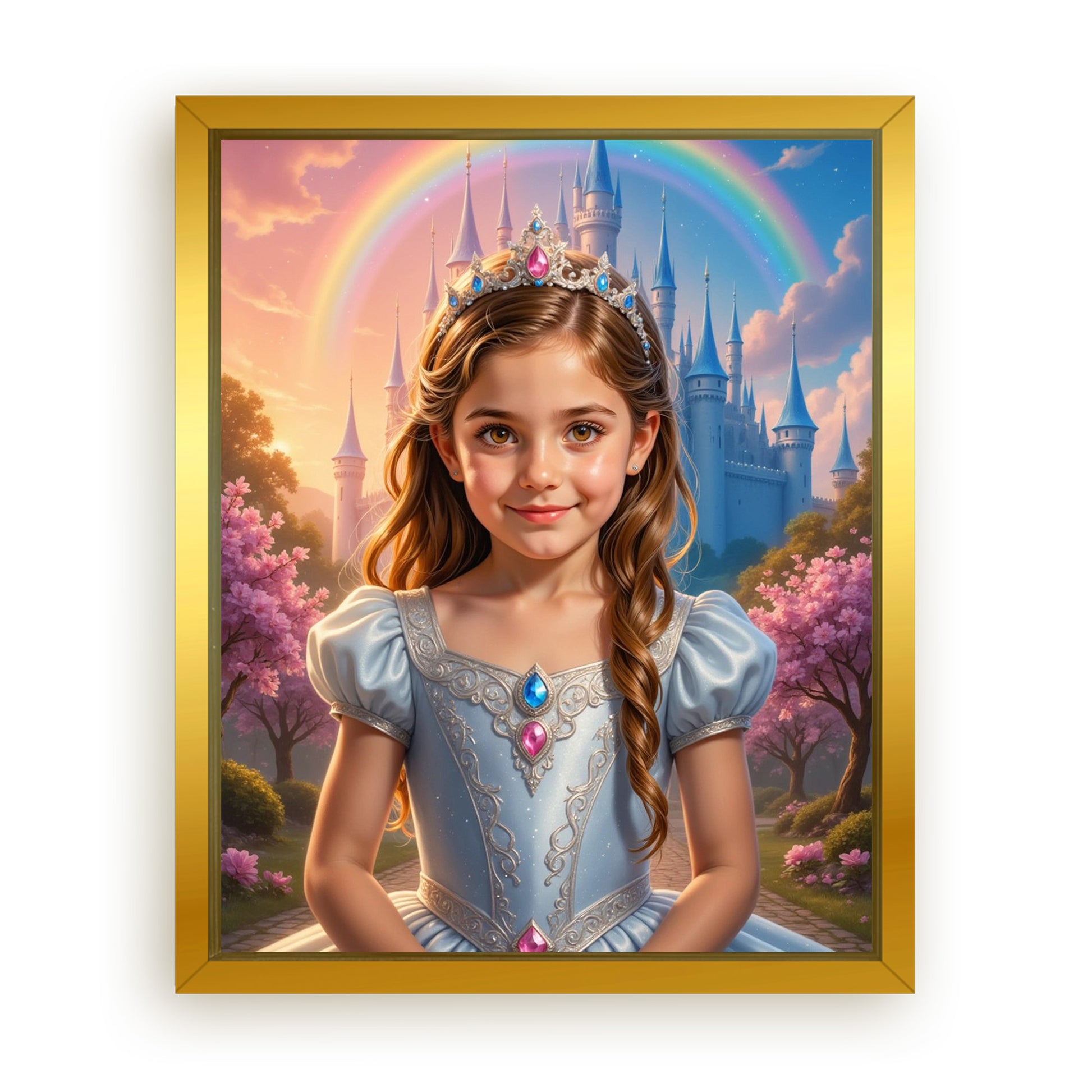 Save 33% When You Add A Frame To Your 16x20 'The Rainbow Princess' Canvas Now
