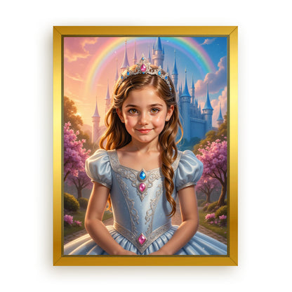 Save 33% When You Add A Frame To Your 18x24 'The Rainbow Princess' Canvas Now