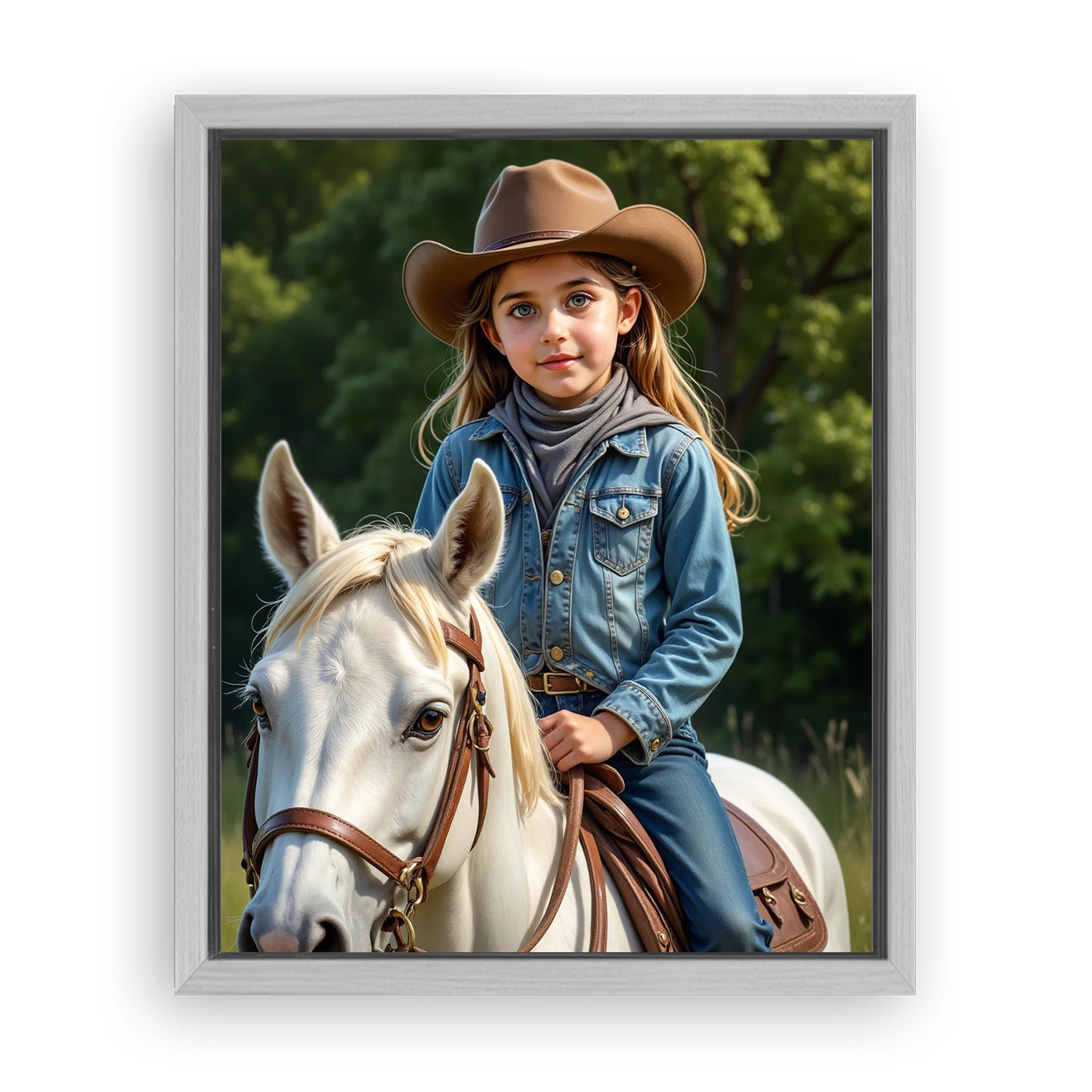 Save 33% When You Add A Frame To Your 10x08 'The Rodeo Princess' Canvas Now