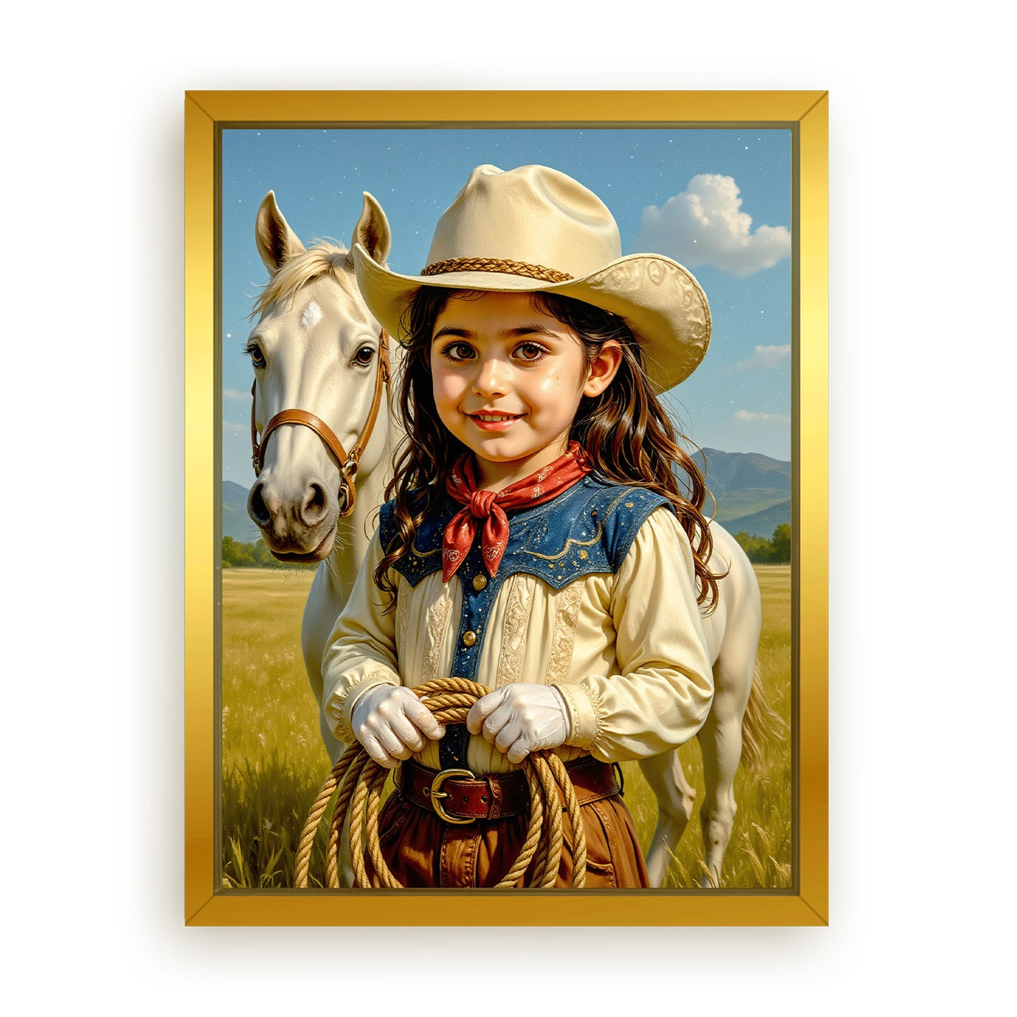 Make Your 18x24 Inches 'The Lasso Princess' Canvas Even More Special, Add a Beautiful Premium Frame & Make It Truly Gift-Ready!