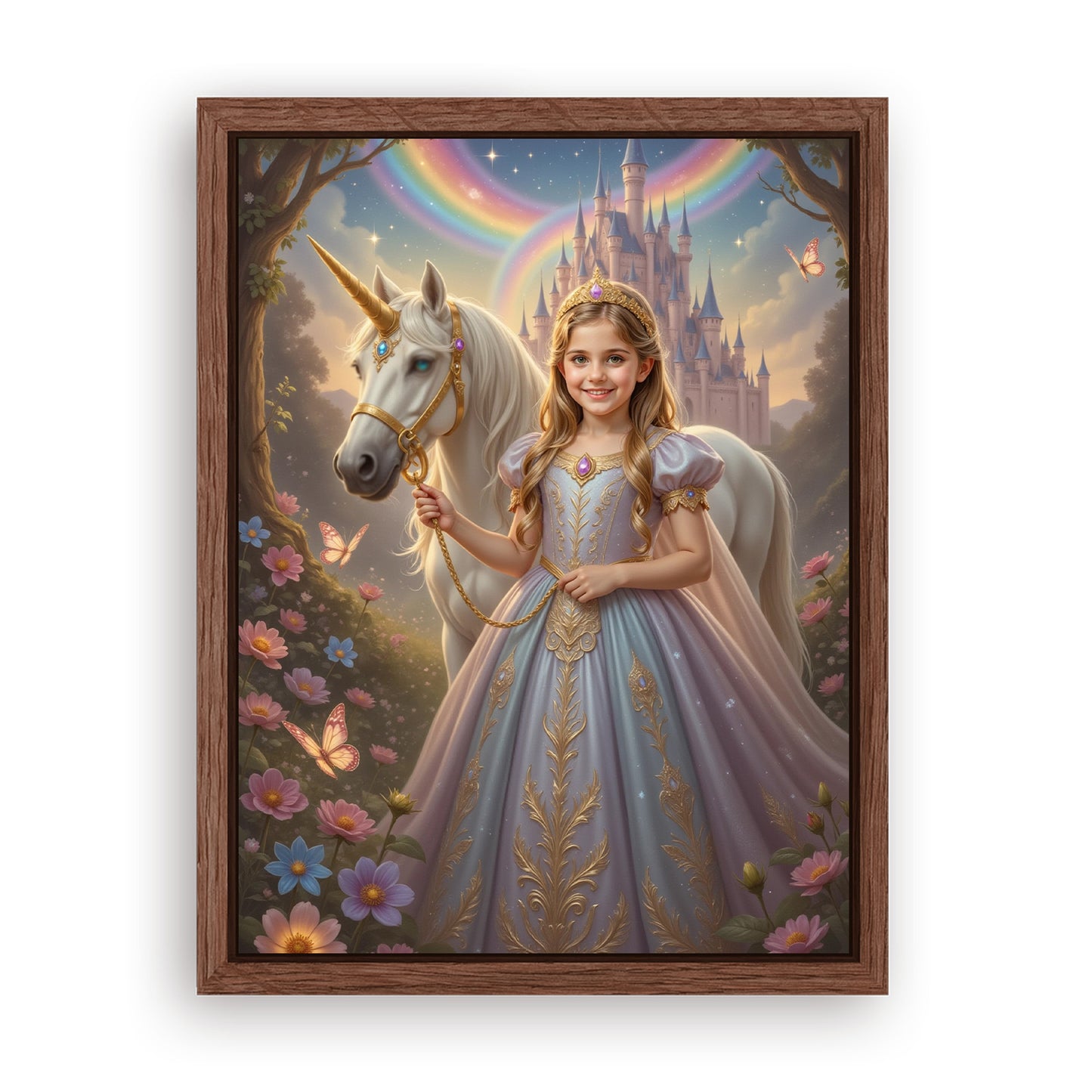 Save 33% When You Add A Frame To Your 12x16 'The Princess of the Magic Woods' Canvas Now