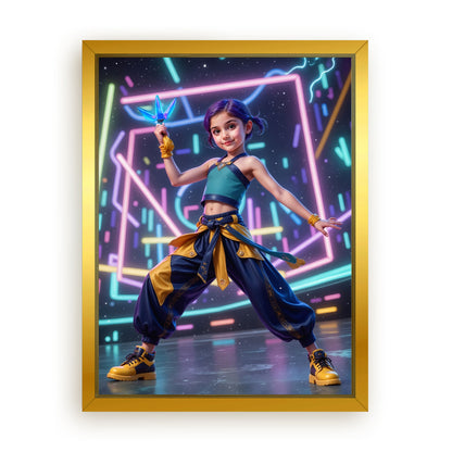 Save 33% When You Add A Frame To Your 18x24 'K-pop Aqua Hex' Canvas Now