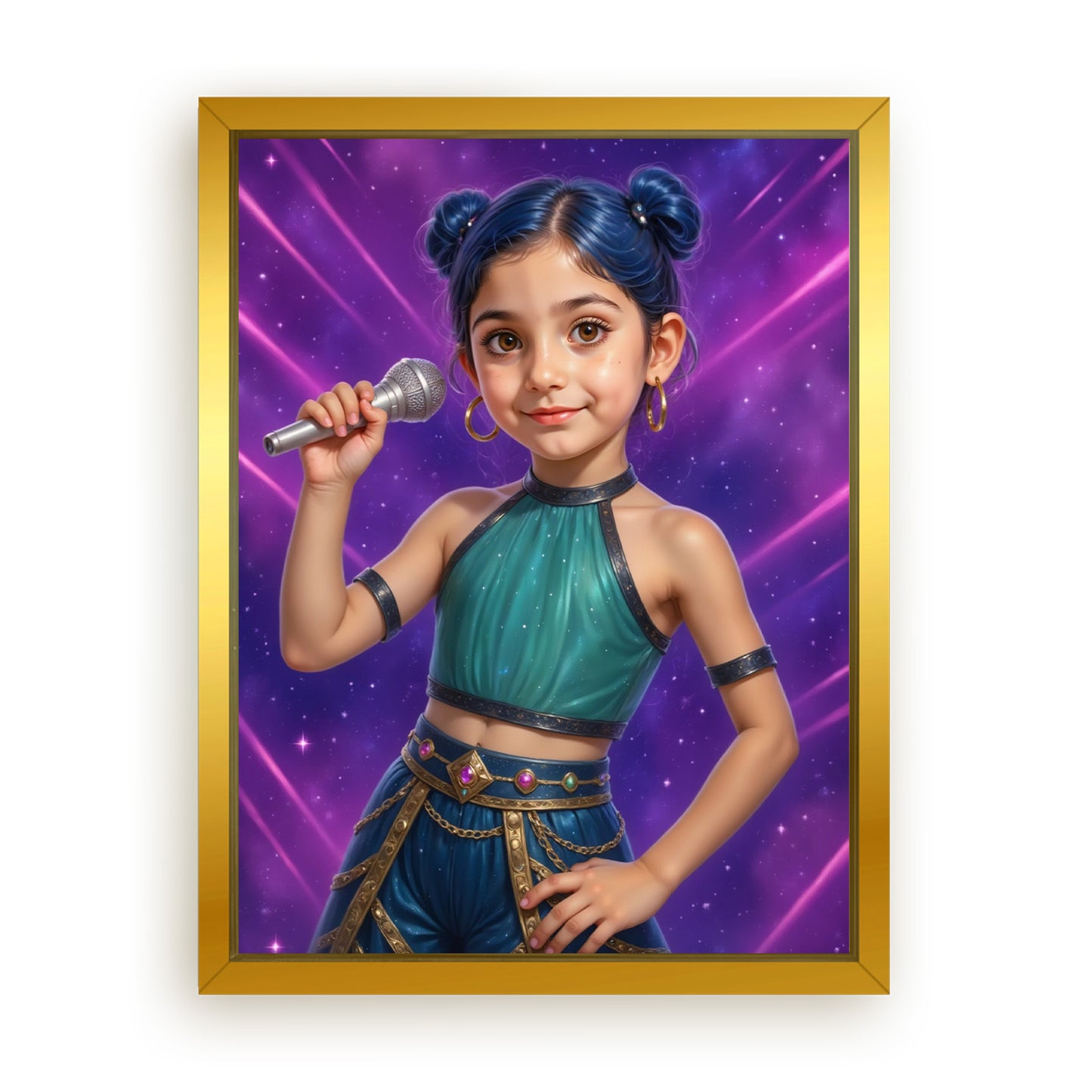 Save 33% When You Add A Frame To Your 12x16 'K-Pop Queen The Starwave' Canvas Now