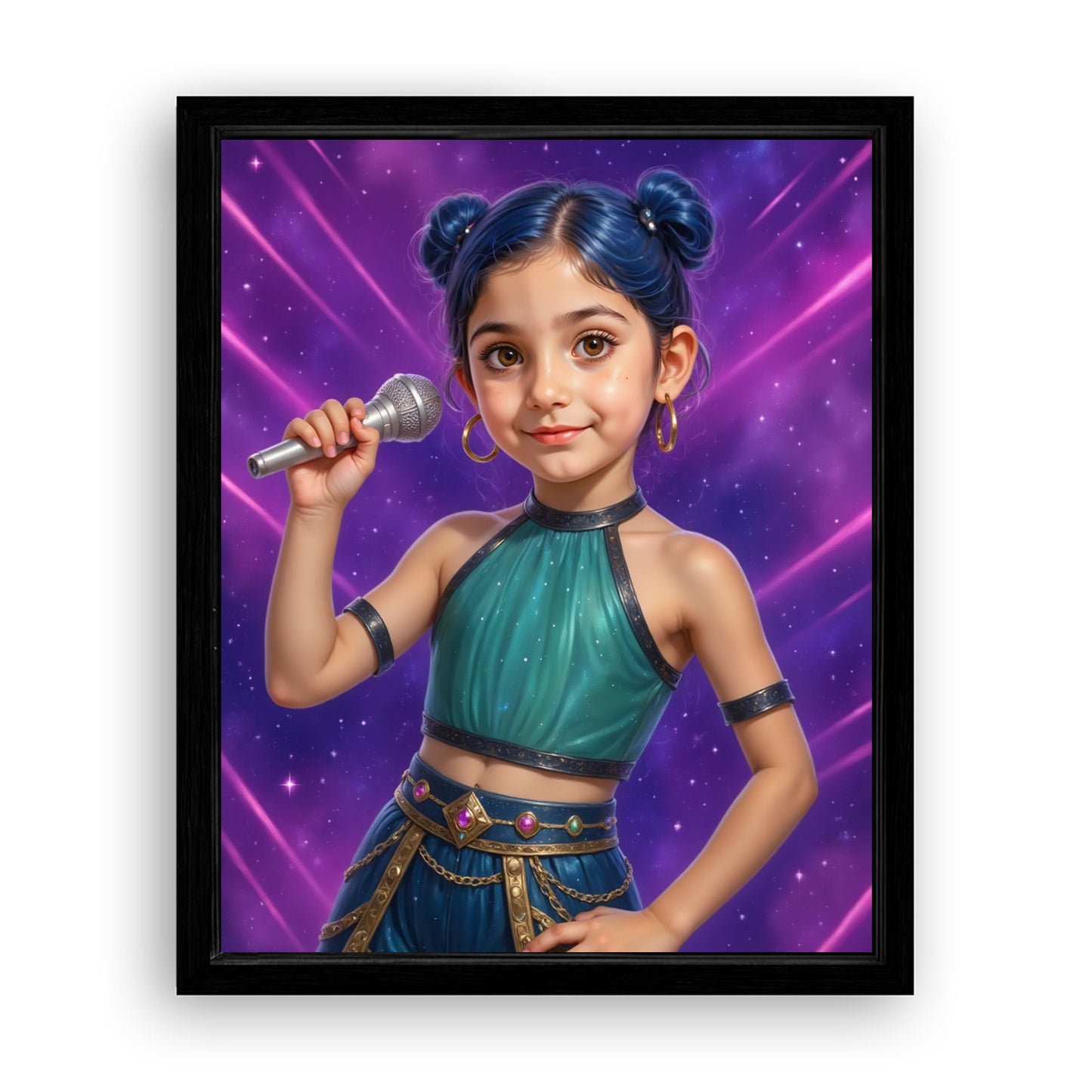 Make Your 10x08 Inches 'K-Pop Queen The Starwave' Canvas Even More Special, Add a Beautiful Premium Frame & Make It Truly Gift-Ready!