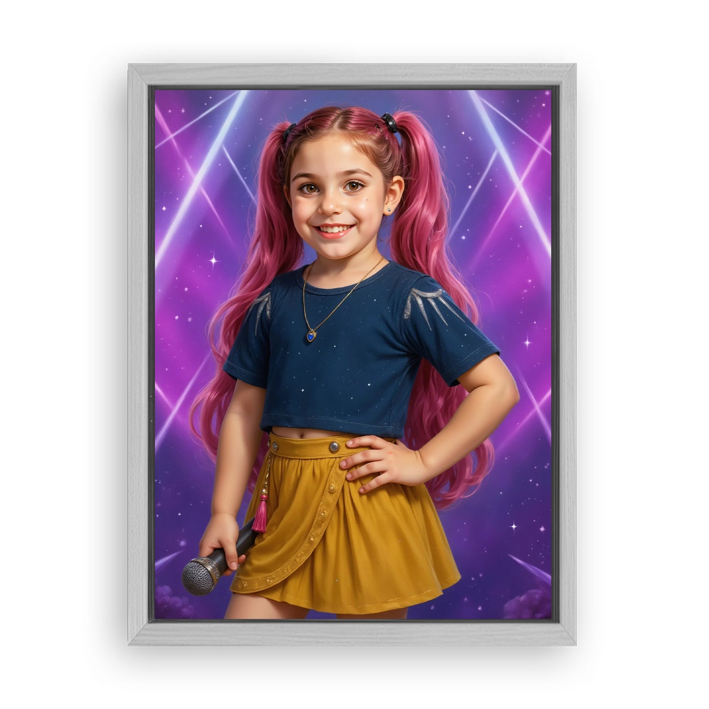 Save 33% When You Add A Frame To Your 18x24 'K-Pop Queen The Pink Comet' Canvas Now