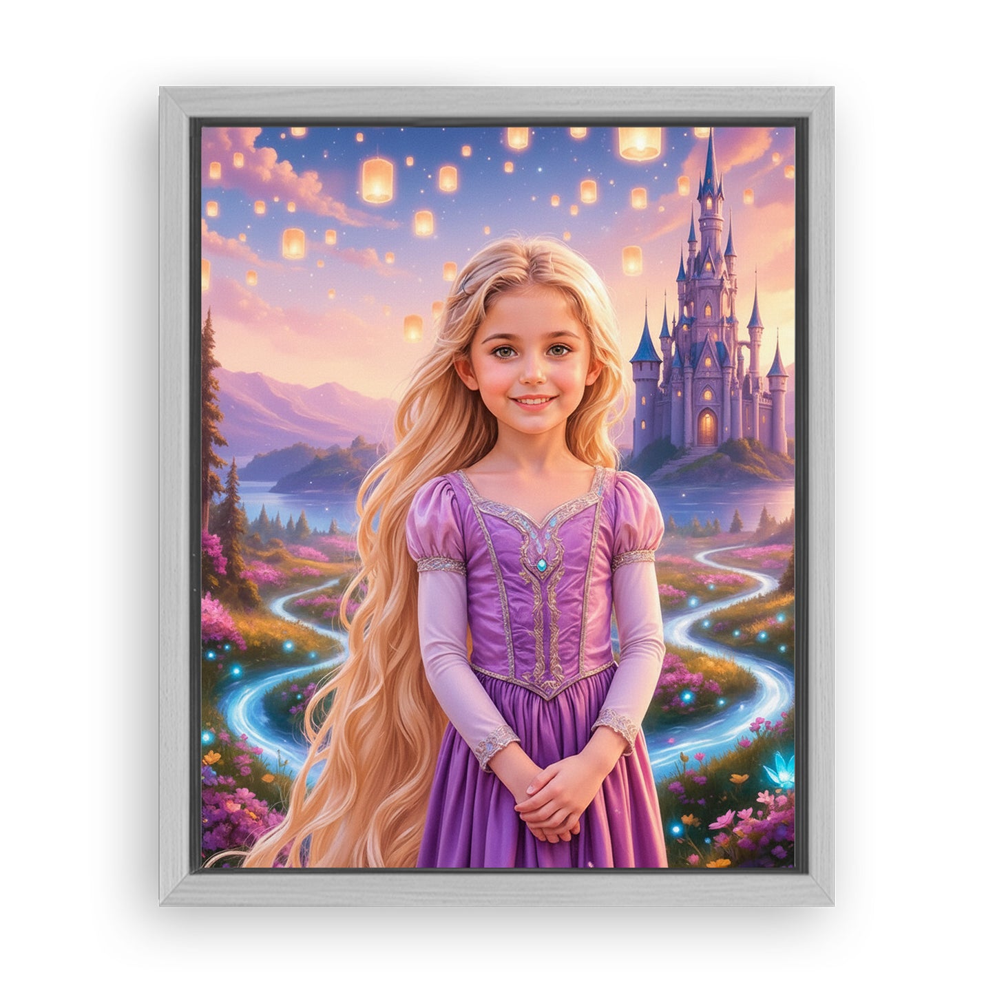 Save 33% When You Add A Frame To Your 10x08 'The Golden Hair princess' Canvas Now