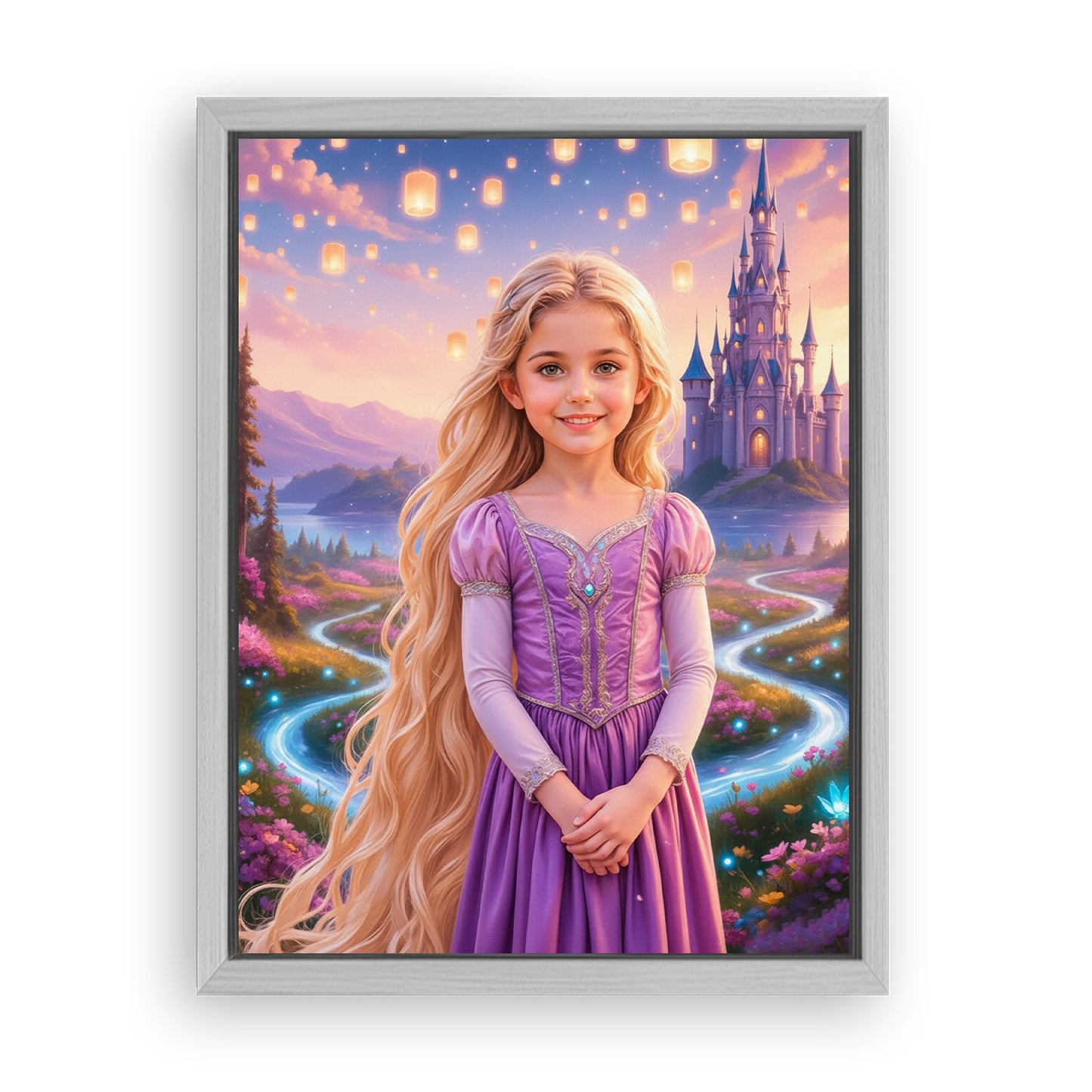Save 33% When You Add A Frame To Your 12x16 'The Golden Hair princess' Canvas Now