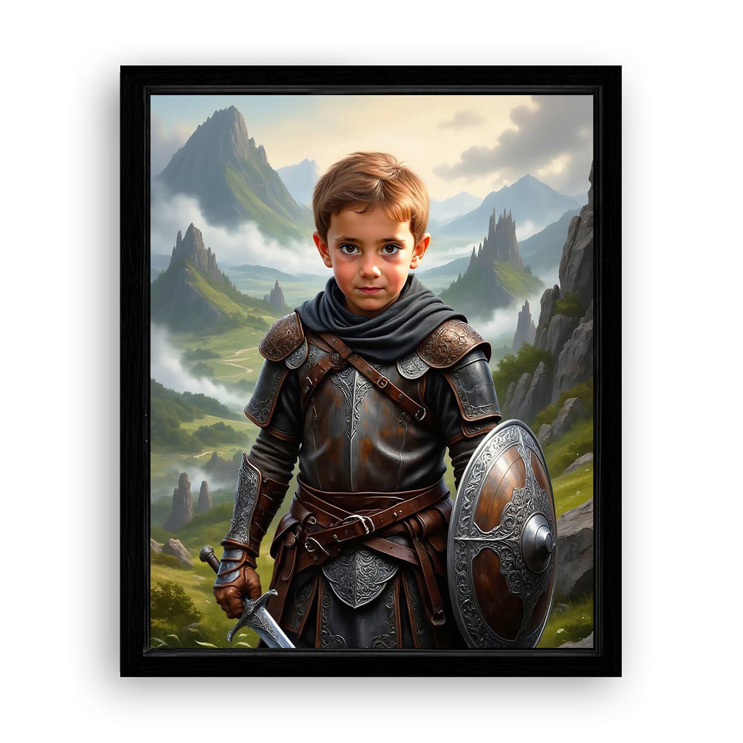 Make Your 16x20 Inches 'The Celtic Chieftain' Canvas Even More Special, Add a Beautiful Premium Frame & Make It Truly Gift-Ready!