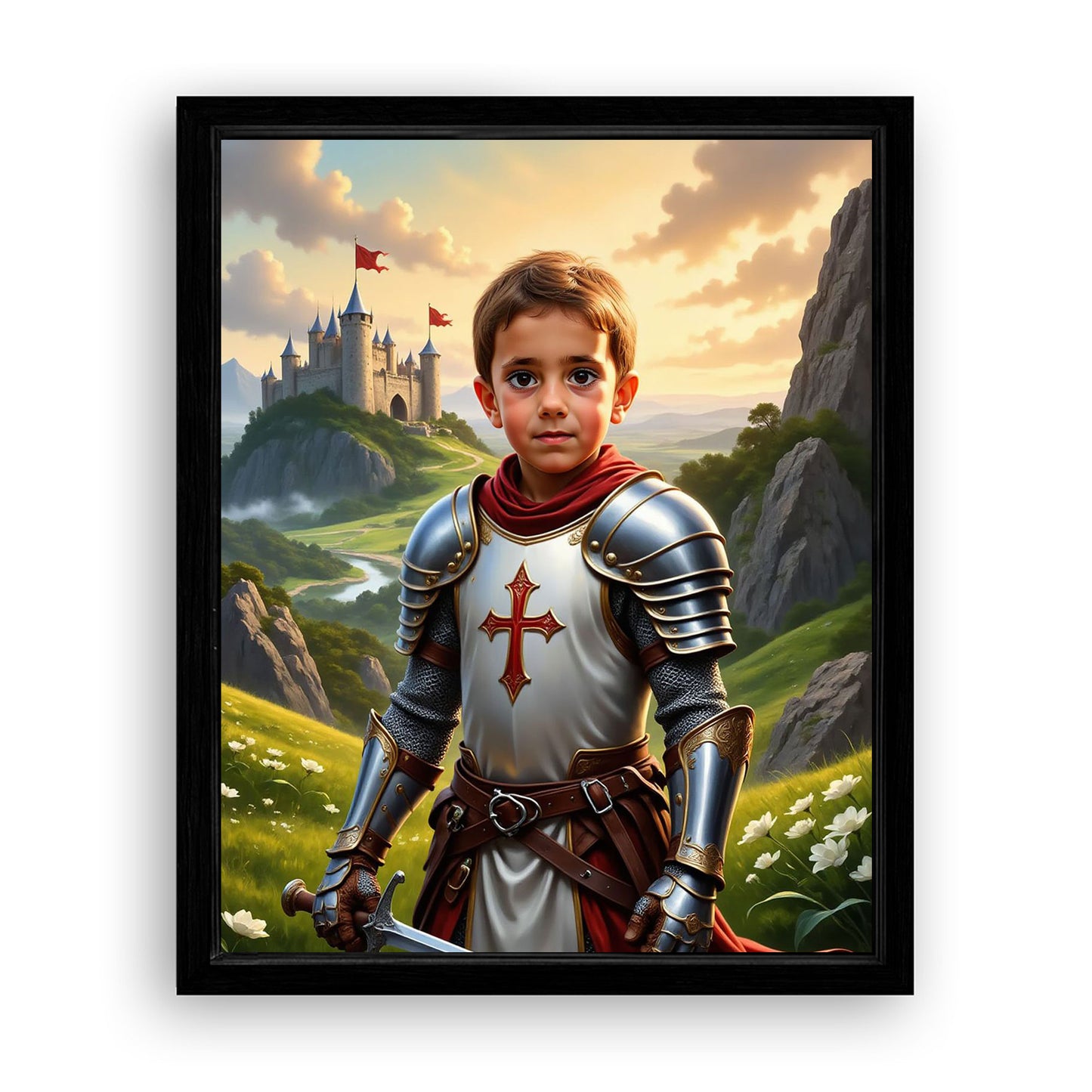 Save 33% When You Add A Frame To Your 10x08 'The Knight Crusader' Canvas Now