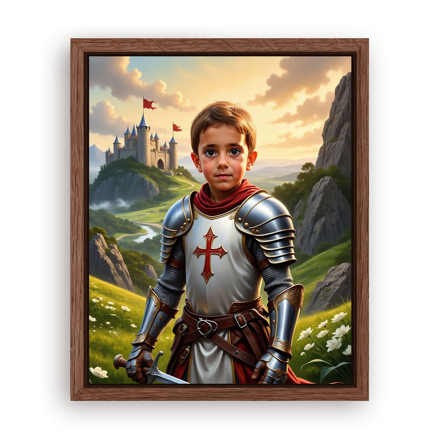 Save 33% When You Add A Frame To Your 10x08 'The Knight Crusader' Canvas Now