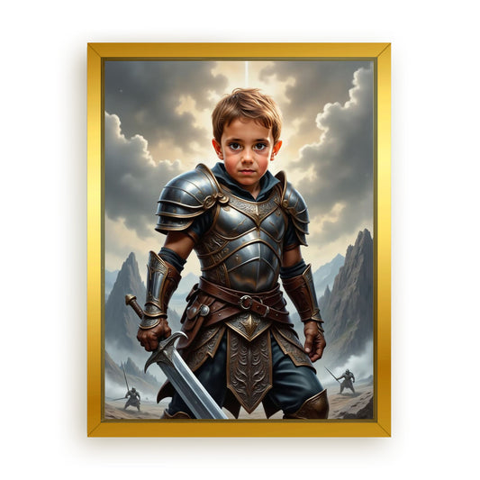 Save 33% When You Add A Frame To Your 18x24 'The Barbarian Warlord' Canvas Now