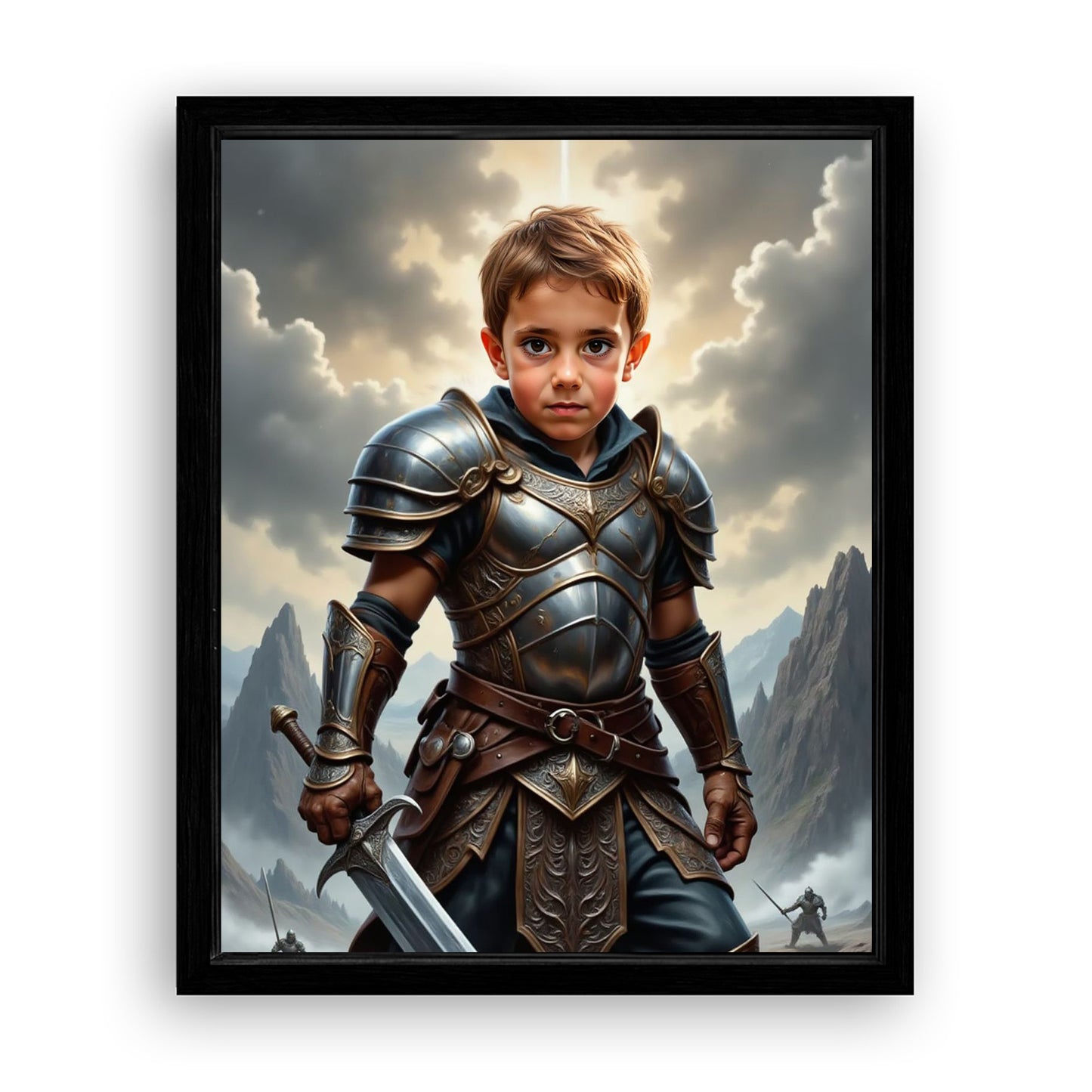 Save 33% When You Add A Frame To Your 16x20 'The Barbarian Warlord' Canvas Now