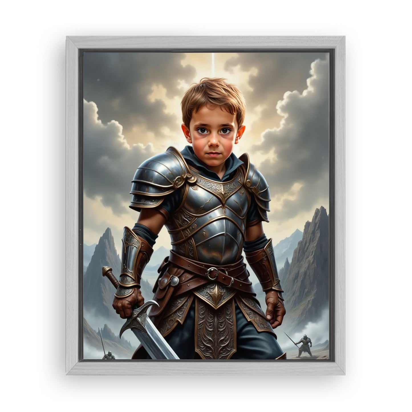 Save 33% When You Add A Frame To Your 16x20 'The Barbarian Warlord' Canvas Now