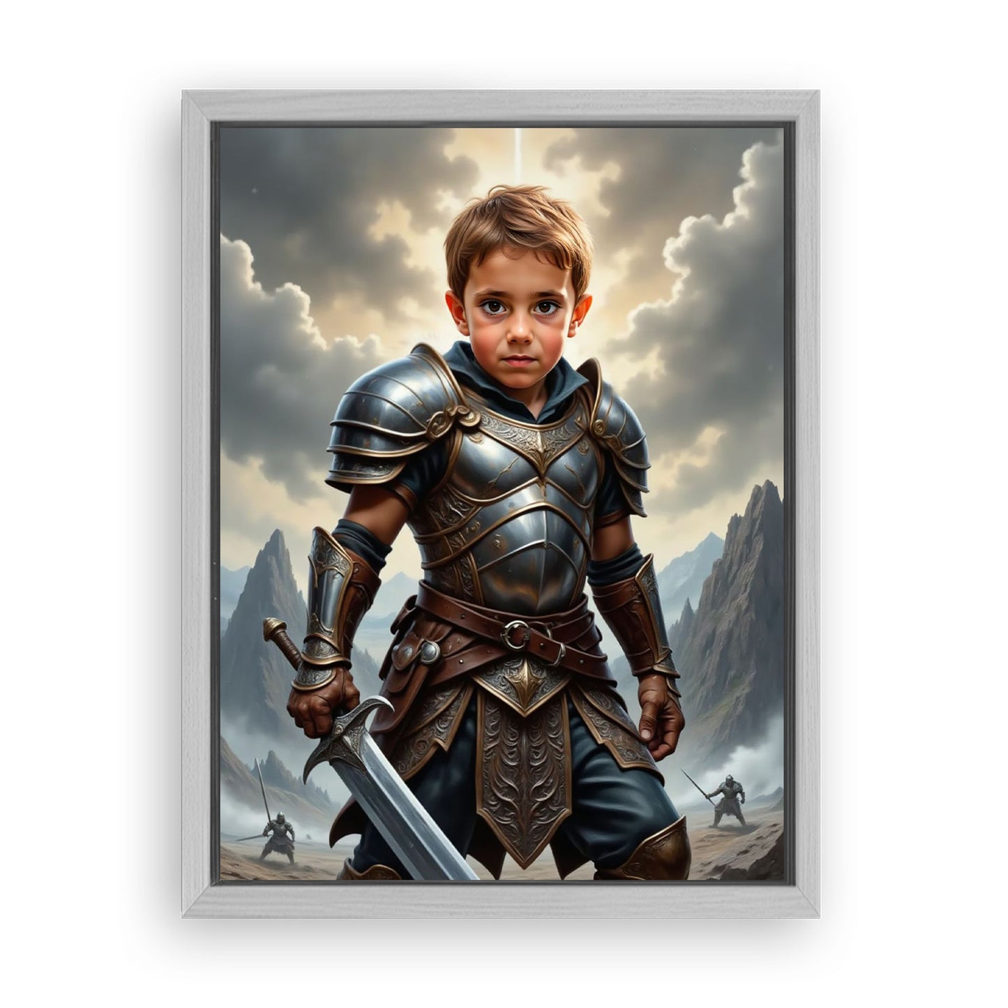 Save 33% When You Add A Frame To Your 18x24 'The Barbarian Warlord' Canvas Now
