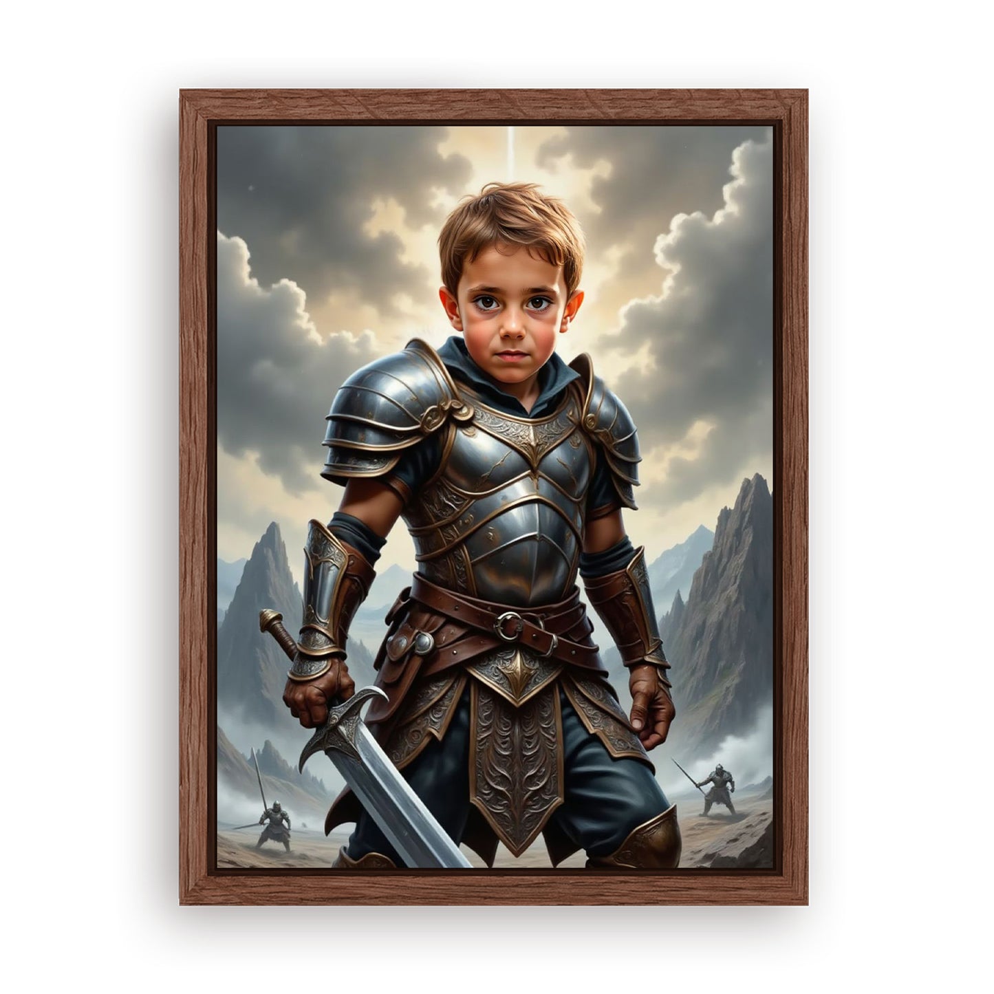 Save 33% When You Add A Frame To Your 12x16 'The Barbarian Warlord' Canvas Now