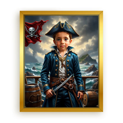 Make Your 16x20 Inches 'The Daring Pirate Captain' Canvas Even More Special, Add a Beautiful Premium Frame & Make It Truly Gift-Ready!
