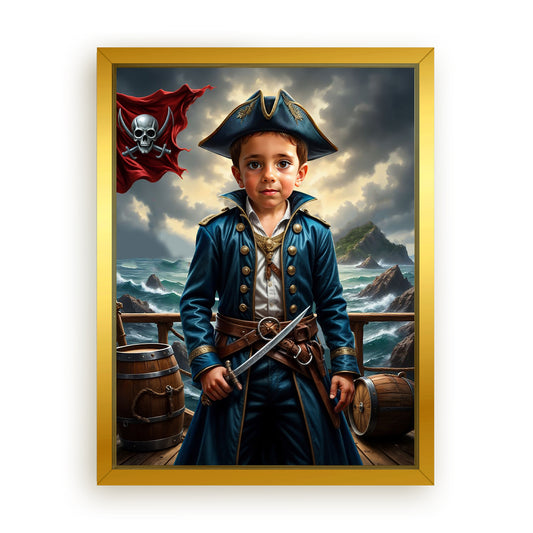 Make Your 12x16 Inches 'The Daring Pirate Captain' Canvas Even More Special, Add a Beautiful Premium Frame & Make It Truly Gift-Ready!