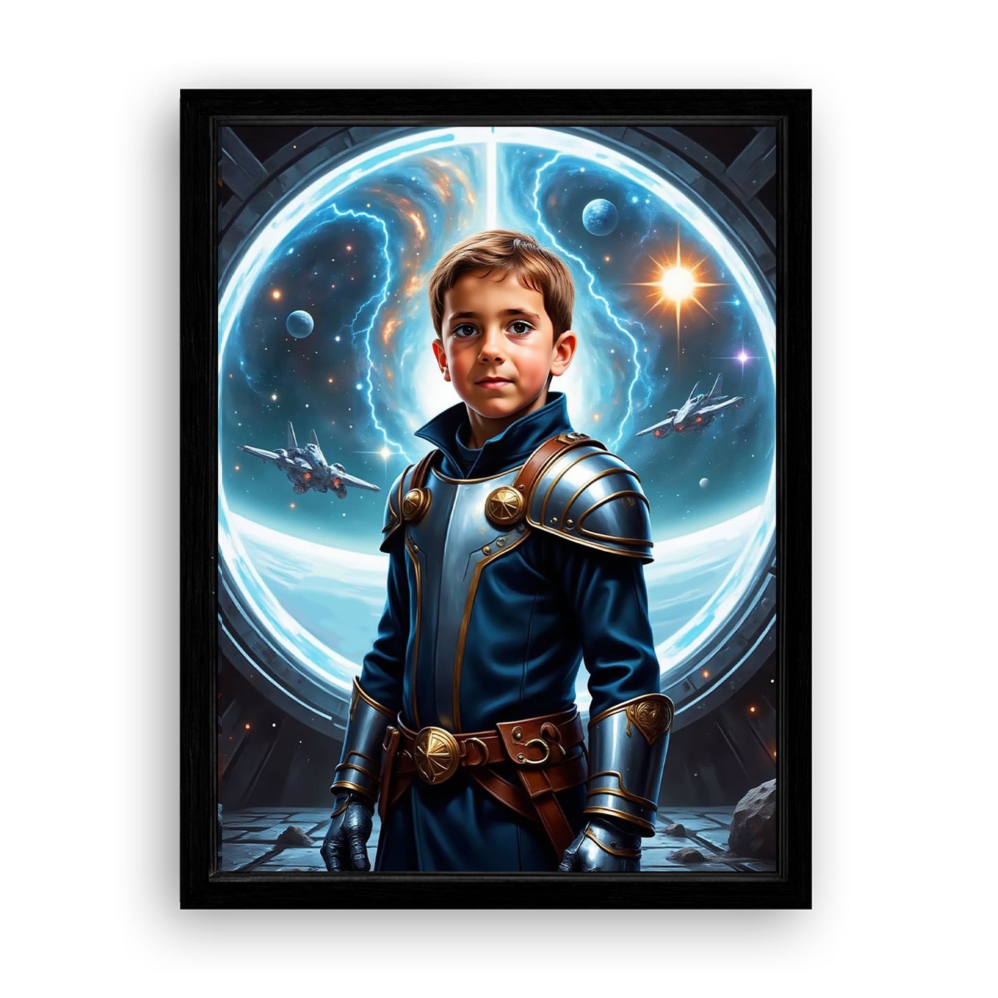 Make Your 12x16 Inches 'The Galactic Admiral' Canvas Even More Special, Add a Beautiful Premium Frame & Make It Truly Gift-Ready!