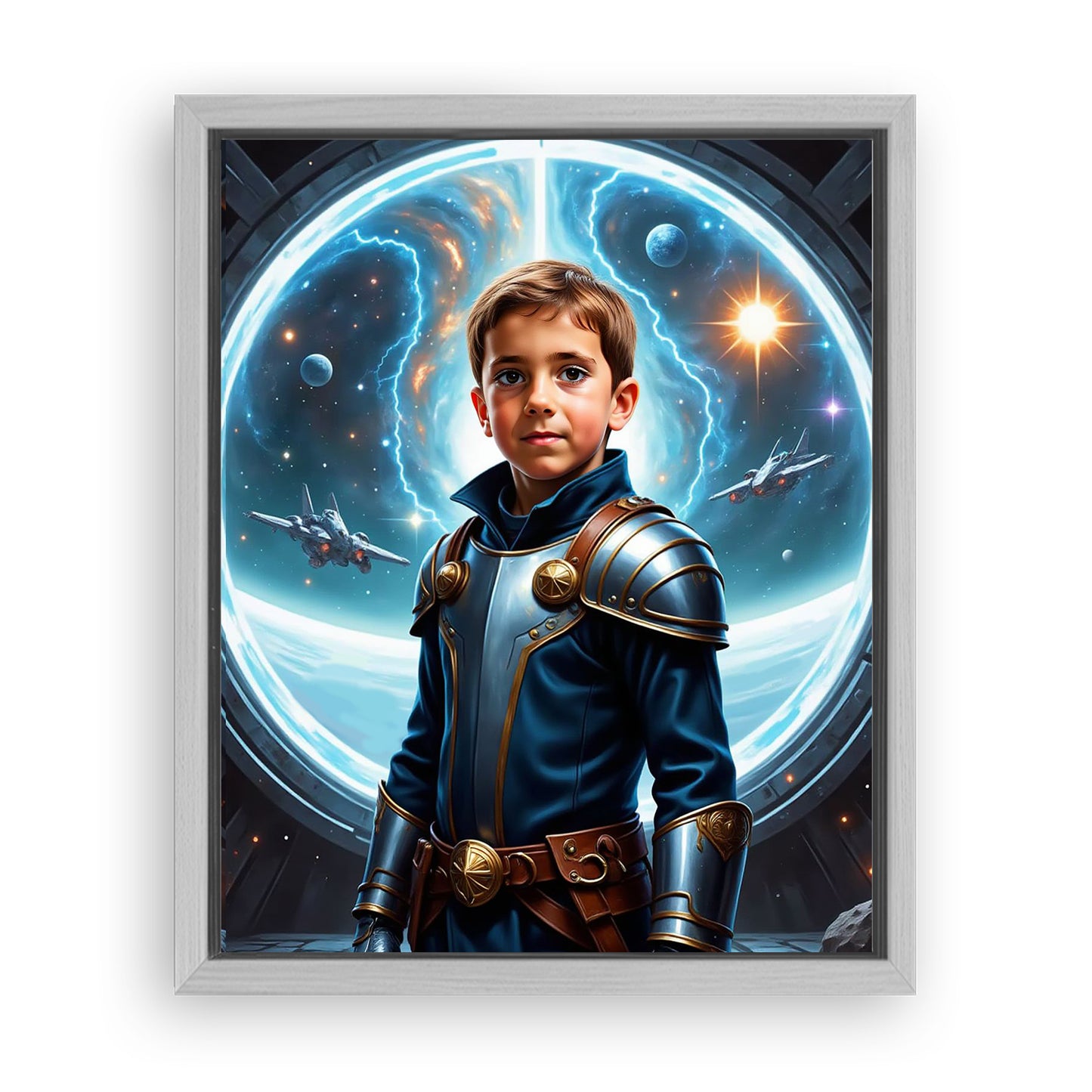 Make Your 10x08 Inches 'The Galactic Admiral' Canvas Even More Special, Add a Beautiful Premium Frame & Make It Truly Gift-Ready!