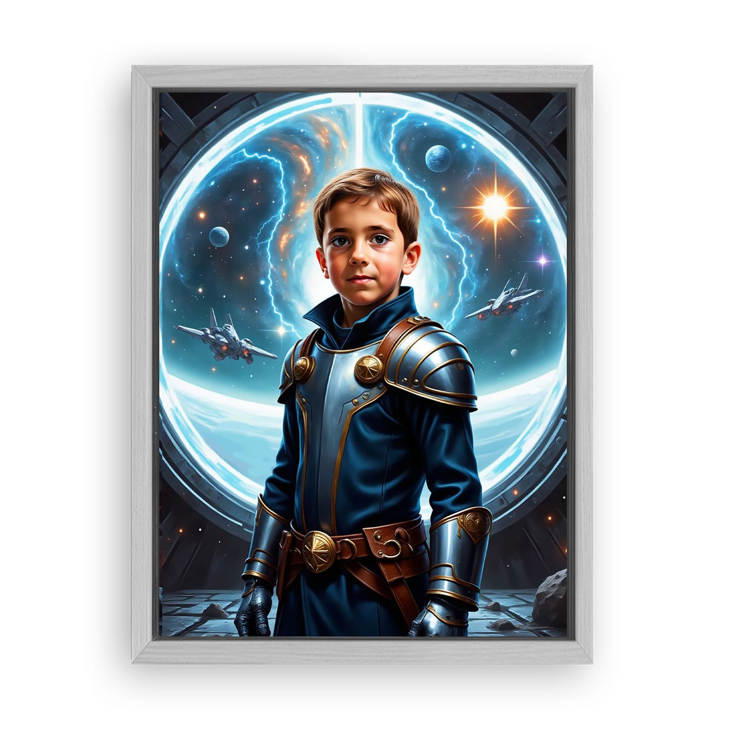 Make Your 18x24 Inches 'The Galactic Admiral' Canvas Even More Special, Add a Beautiful Premium Frame & Make It Truly Gift-Ready!