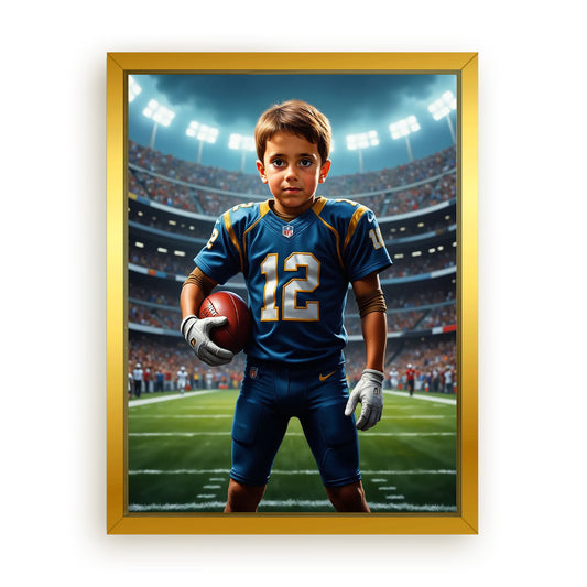 Save 33% When You Add A Frame To Your 18x24 'The Quarterback' Canvas Now