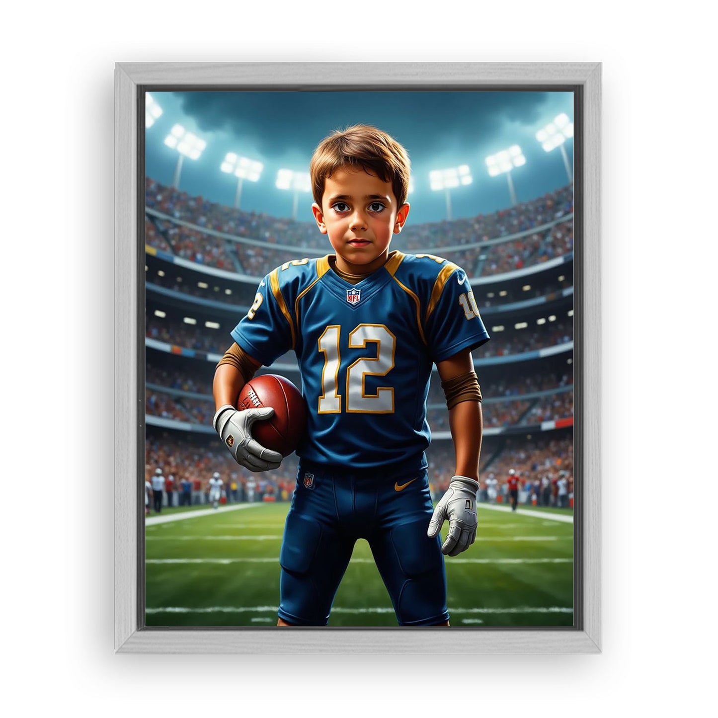 Save 33% When You Add A Frame To Your 10x08 'The Quarterback' Canvas Now
