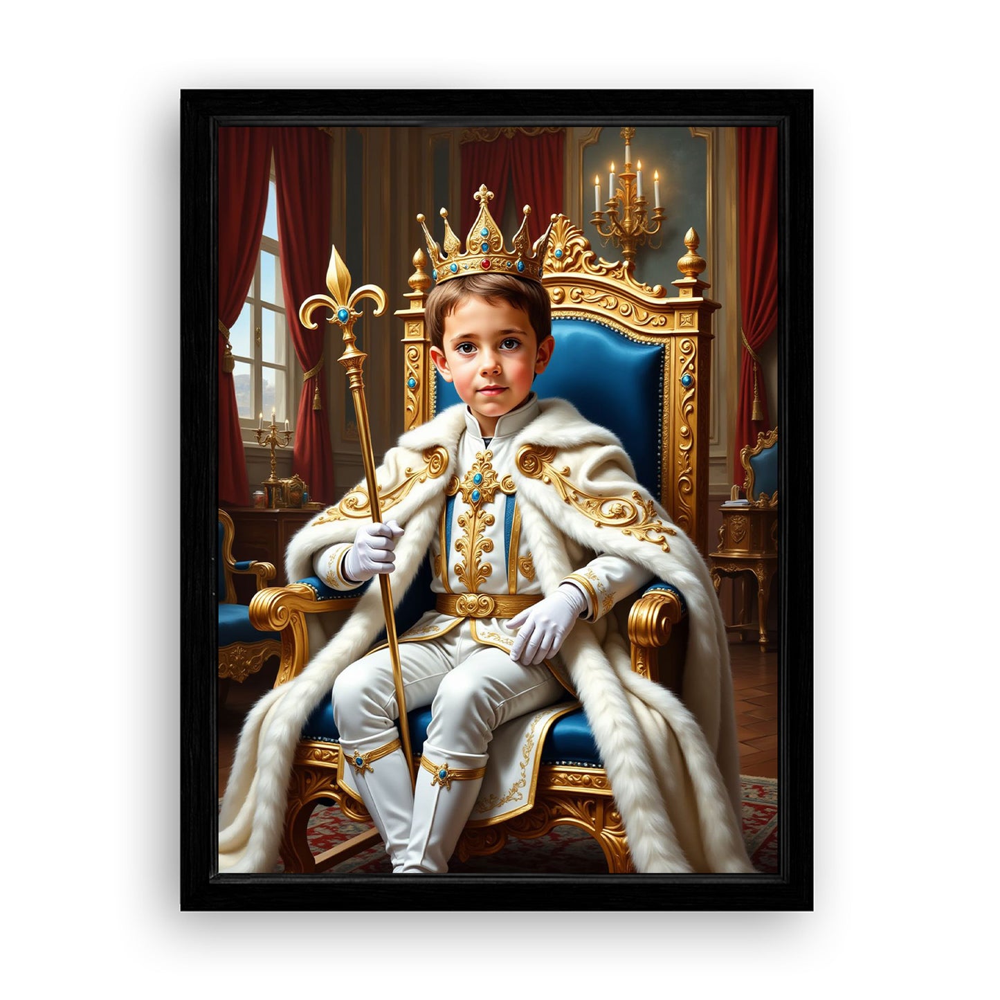 Save 33% When You Add A Frame To Your 18x24 'The Young Prince' Canvas Now