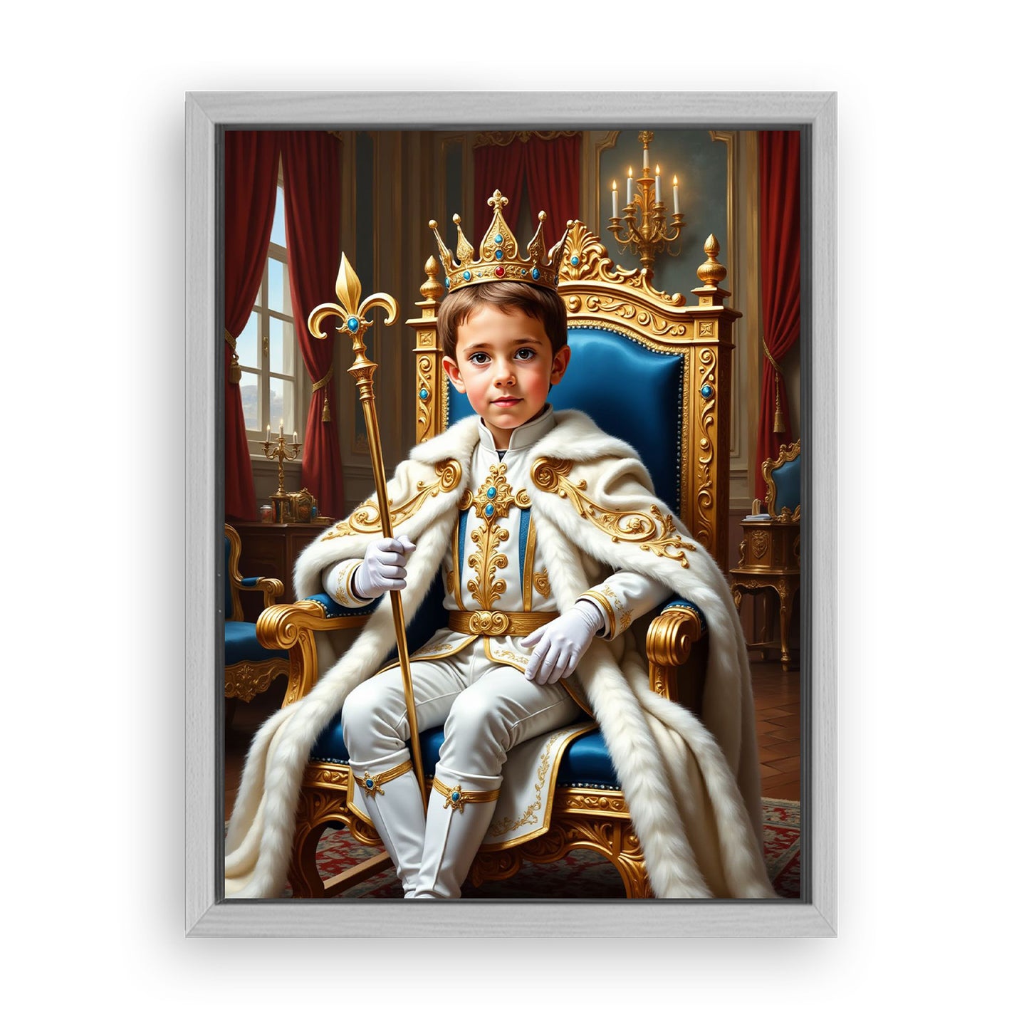 Save 33% When You Add A Frame To Your 18x24 'The Young Prince' Canvas Now