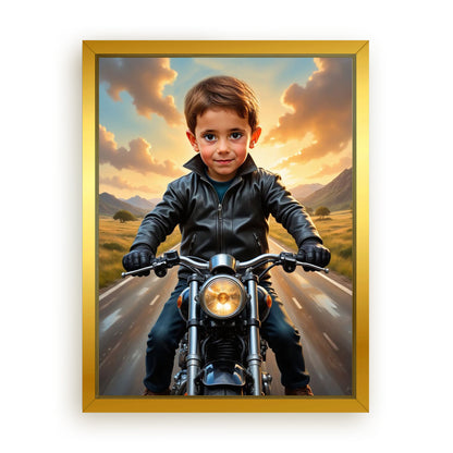 Save 33% When You Add A Frame To Your 18x24 'Biker' Canvas Now