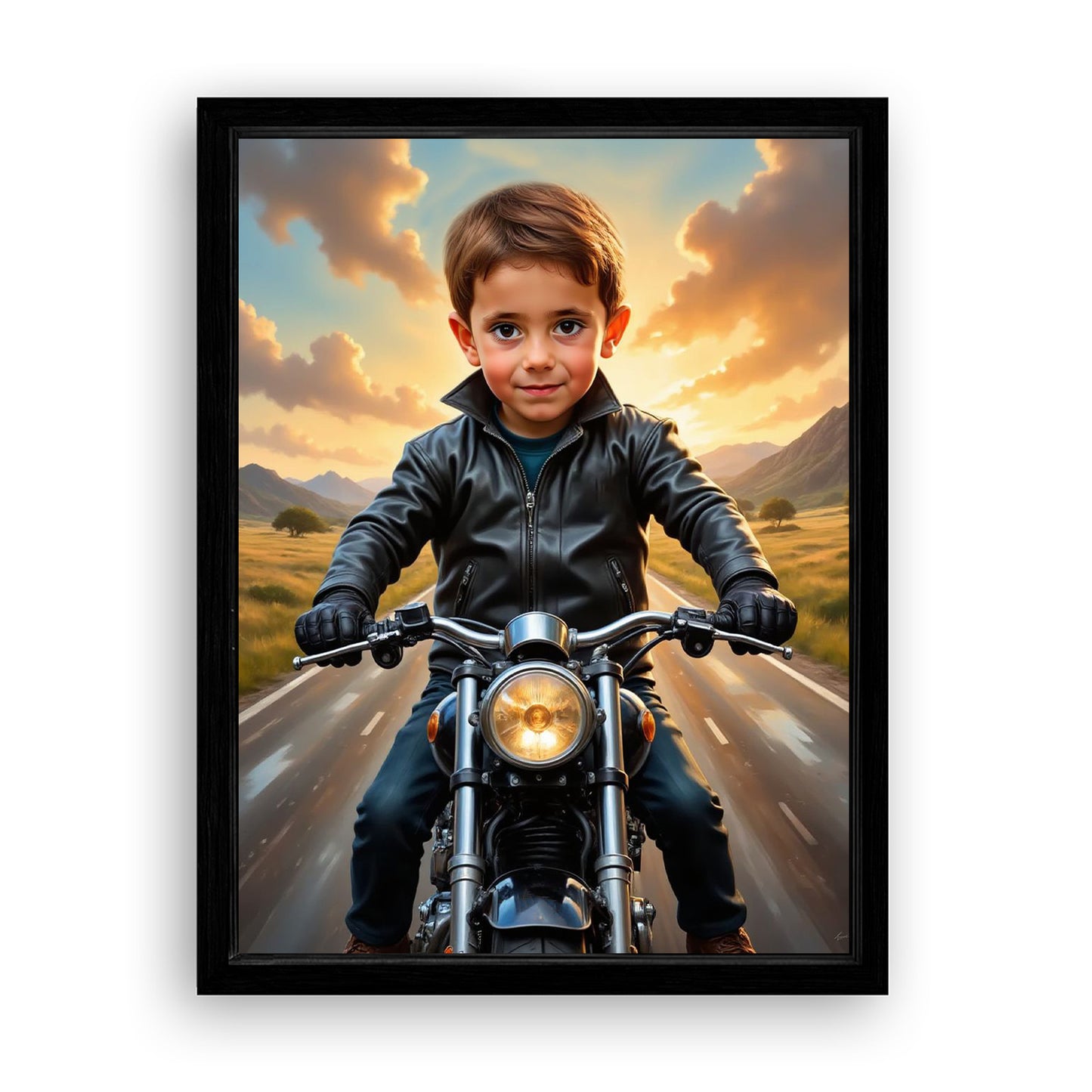 Make Your 12x16 Inches 'Biker' Canvas Even More Special, Add a Beautiful Premium Frame & Make It Truly Gift-Ready!