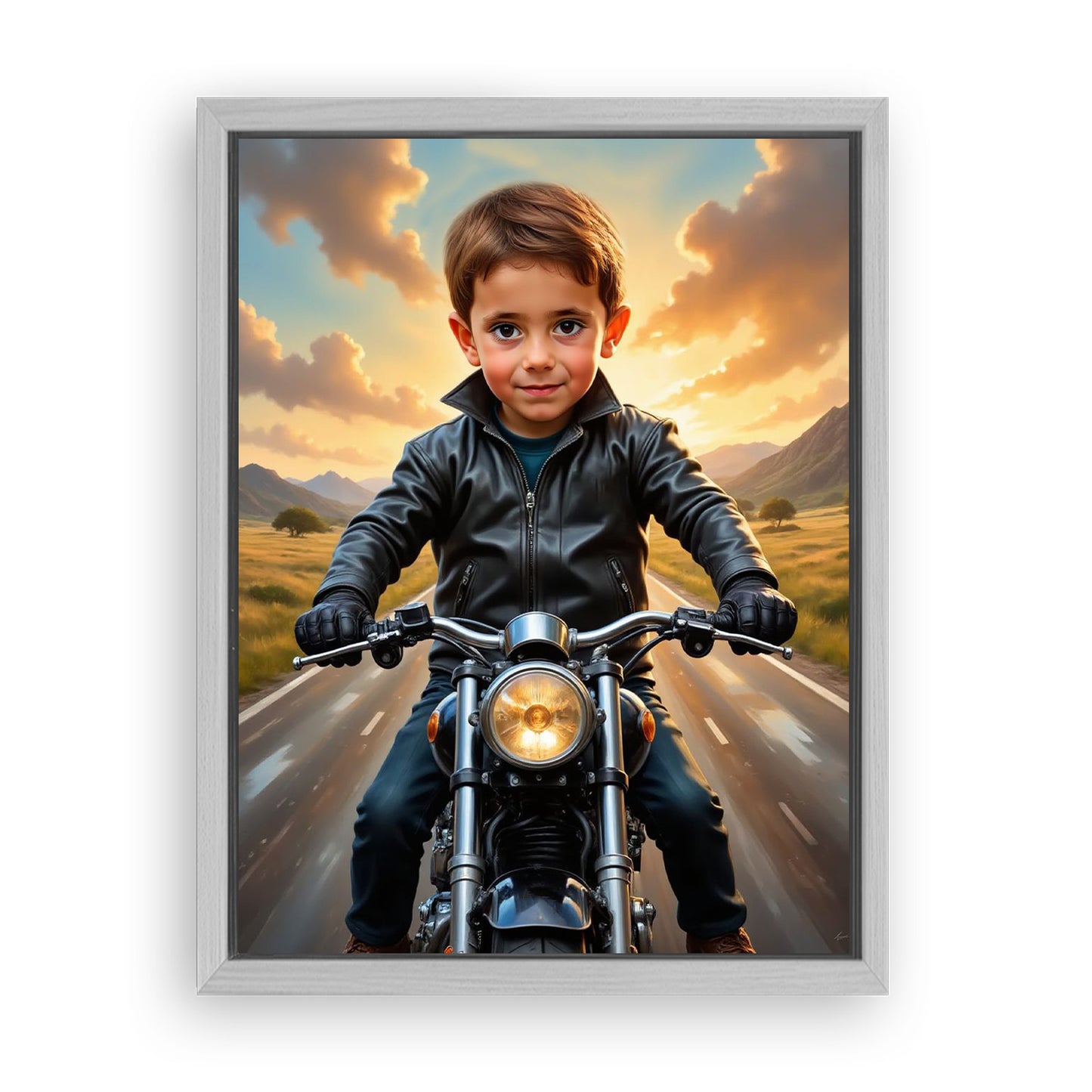 Make Your 12x16 Inches 'Biker' Canvas Even More Special, Add a Beautiful Premium Frame & Make It Truly Gift-Ready!
