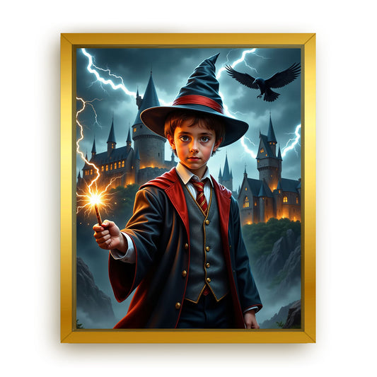 Make Your 16x20 Inches 'The Red House Wizard' Canvas Even More Special, Add a Beautiful Premium Frame & Make It Truly Gift-Ready!