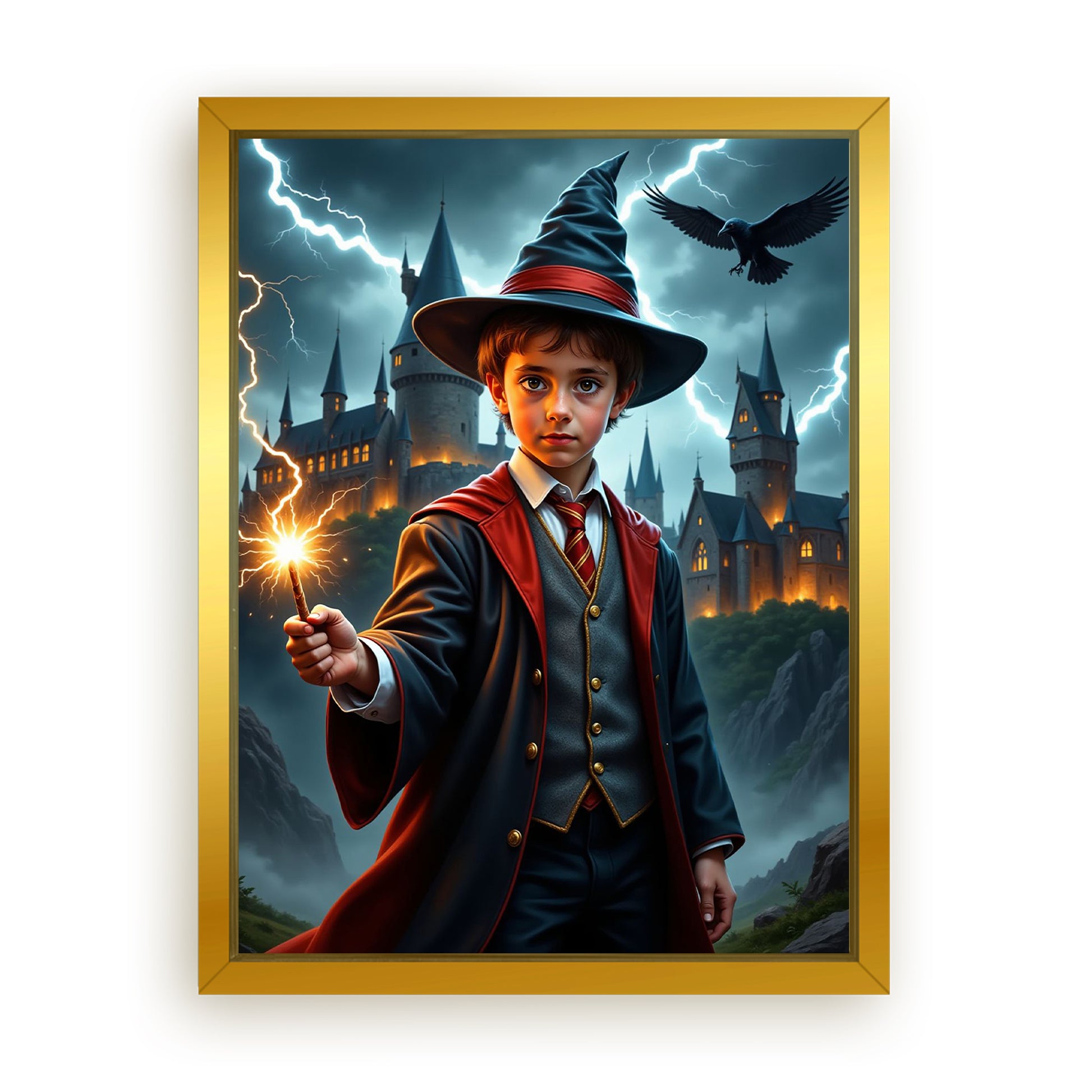 Make Your 18x24 Inches 'The Red House Wizard' Canvas Even More Special, Add a Beautiful Premium Frame & Make It Truly Gift-Ready!