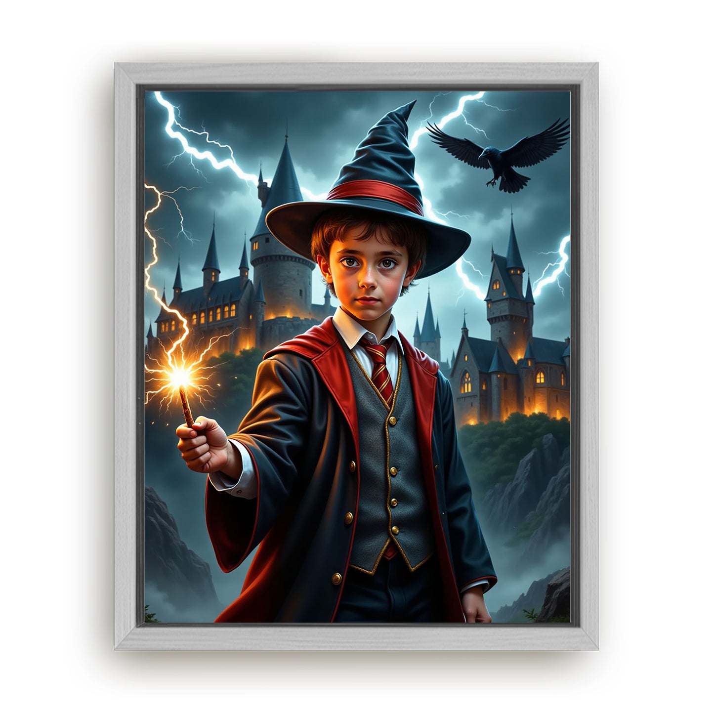 Make Your 10x08 Inches 'The Red House Wizard' Canvas Even More Special, Add a Beautiful Premium Frame & Make It Truly Gift-Ready!