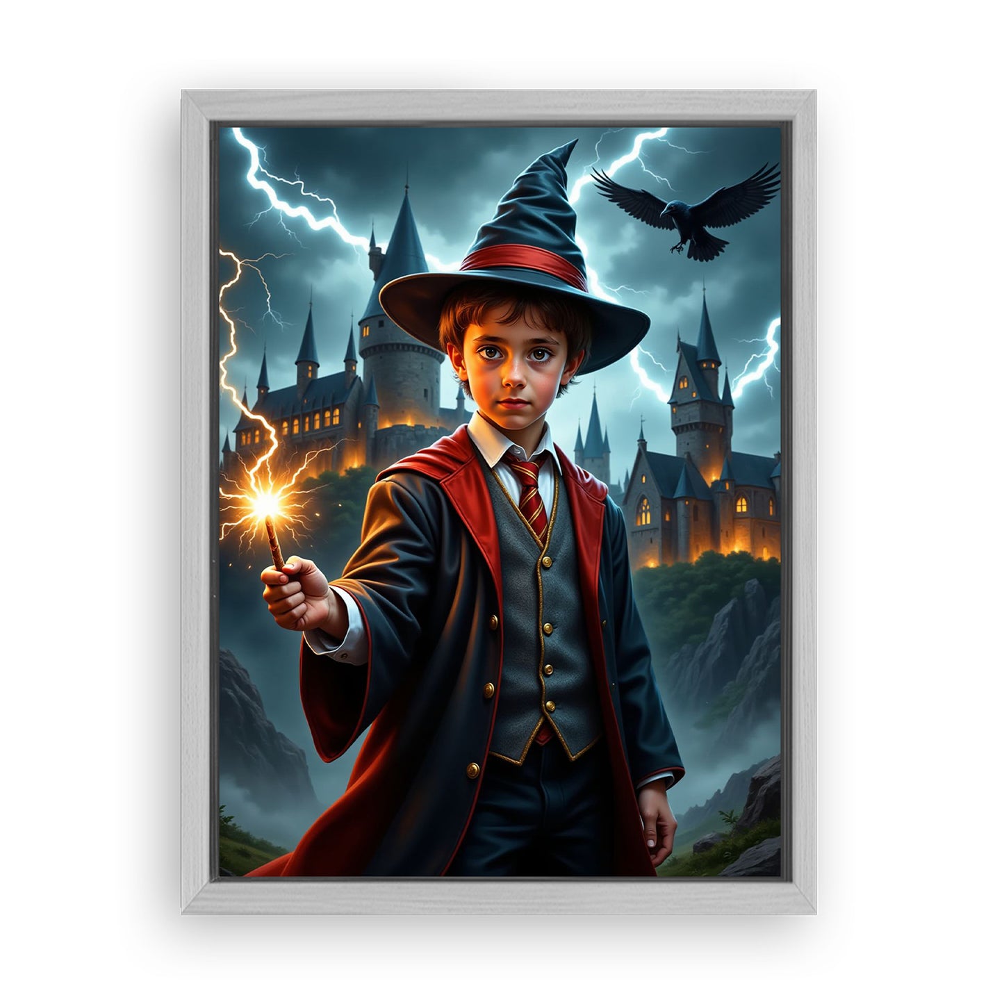 Make Your 18x24 Inches 'The Red House Wizard' Canvas Even More Special, Add a Beautiful Premium Frame & Make It Truly Gift-Ready!