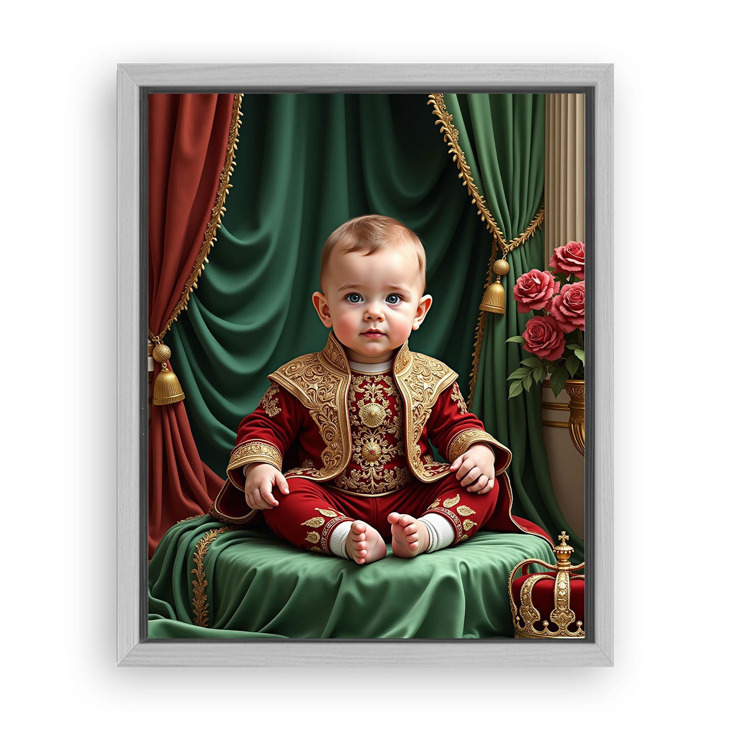 Save 33% When You Add A Frame To Your 10x08 'The Royal Baby' Canvas Now