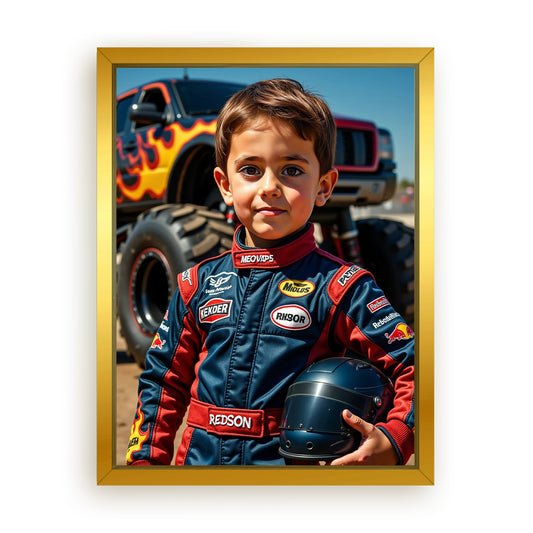 Make Your 12x16 Inches 'The Monster Racer' Canvas Even More Special, Add a Beautiful Premium Frame & Make It Truly Gift-Ready!