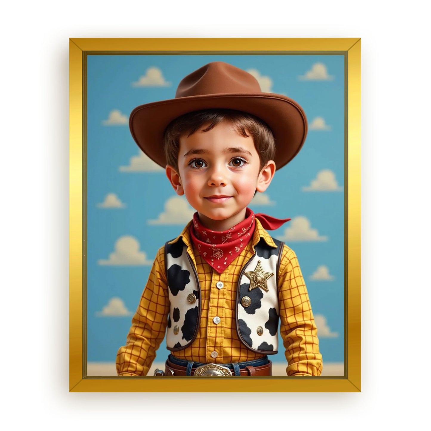 Save 33% When You Add A Frame To Your 10x08 'The Wild West Kid' Canvas Now