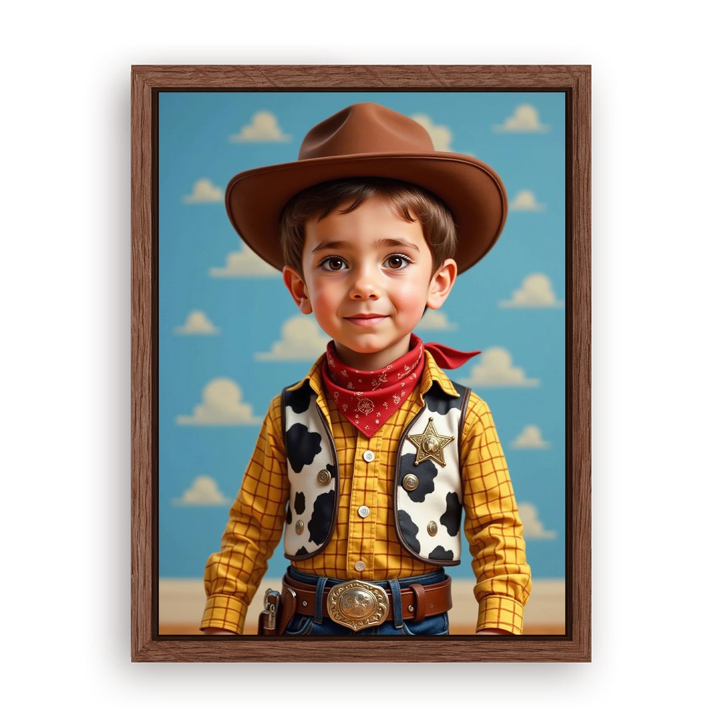 Save 33% When You Add A Frame To Your 12x16 'The Wild West Kid' Canvas Now