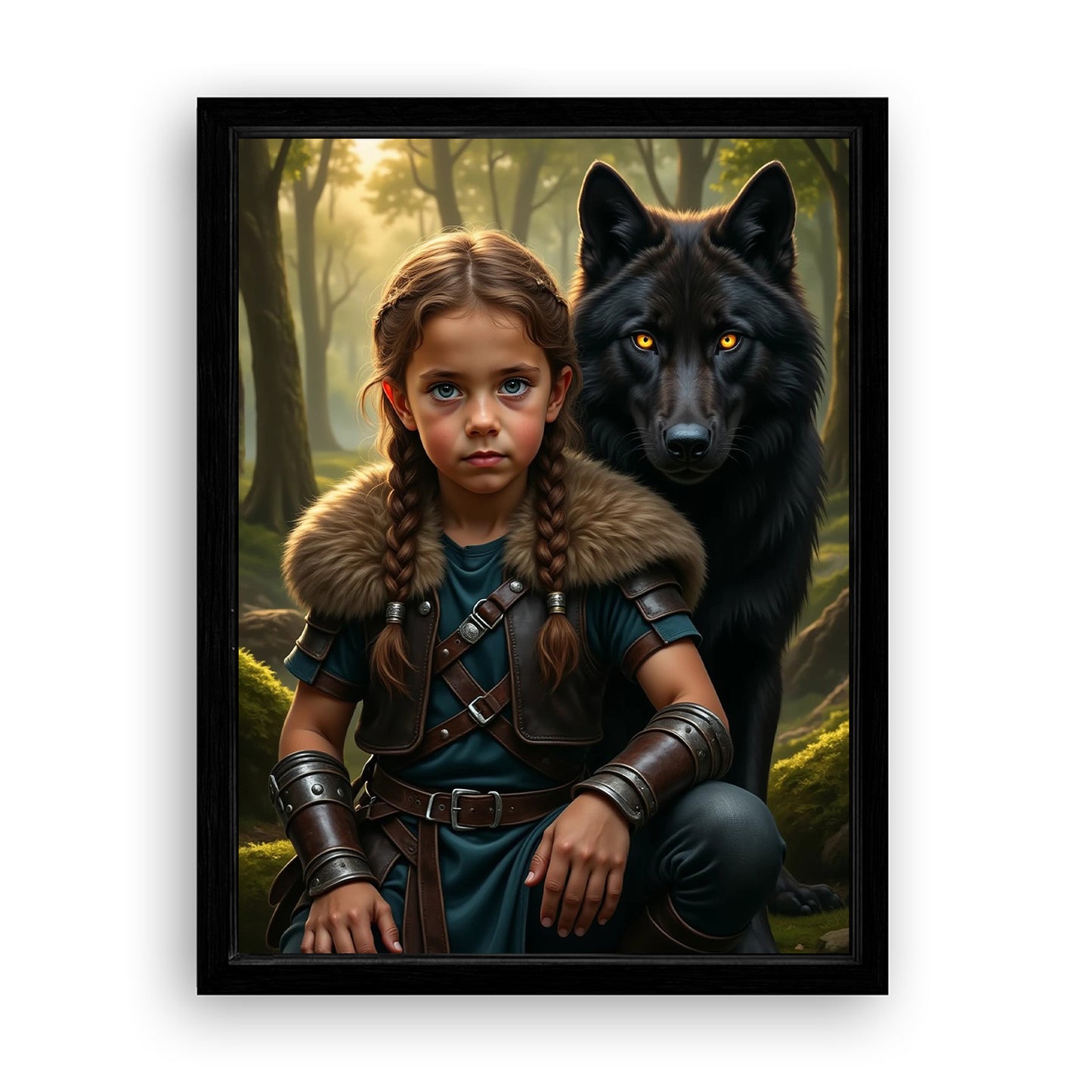 Save 33% When You Add A Frame To Your 18x24 'The Beast Brother' Canvas Now